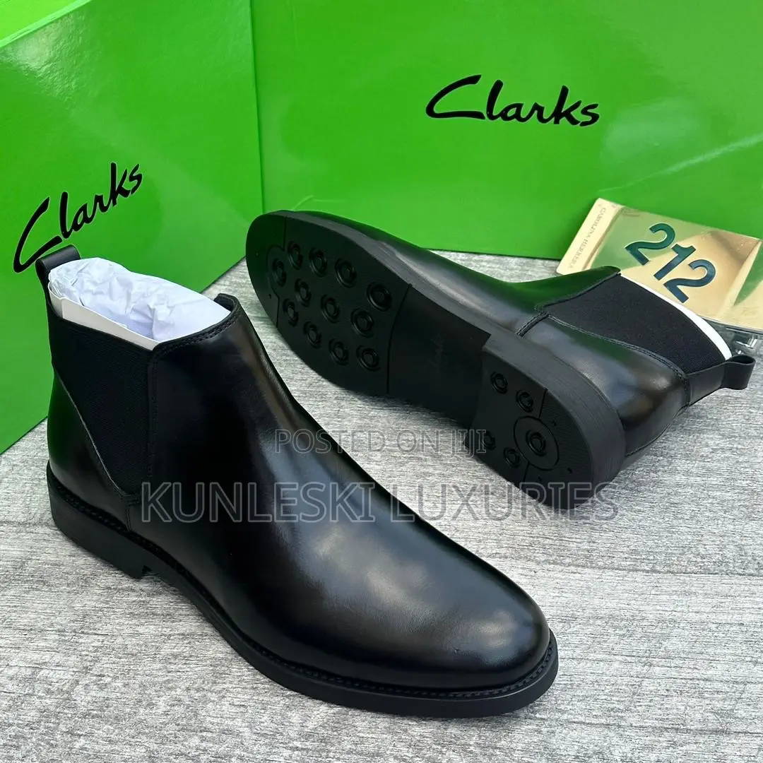Original Clarks Chelsea Ankle Leather Men’S Boot Shoes Collections