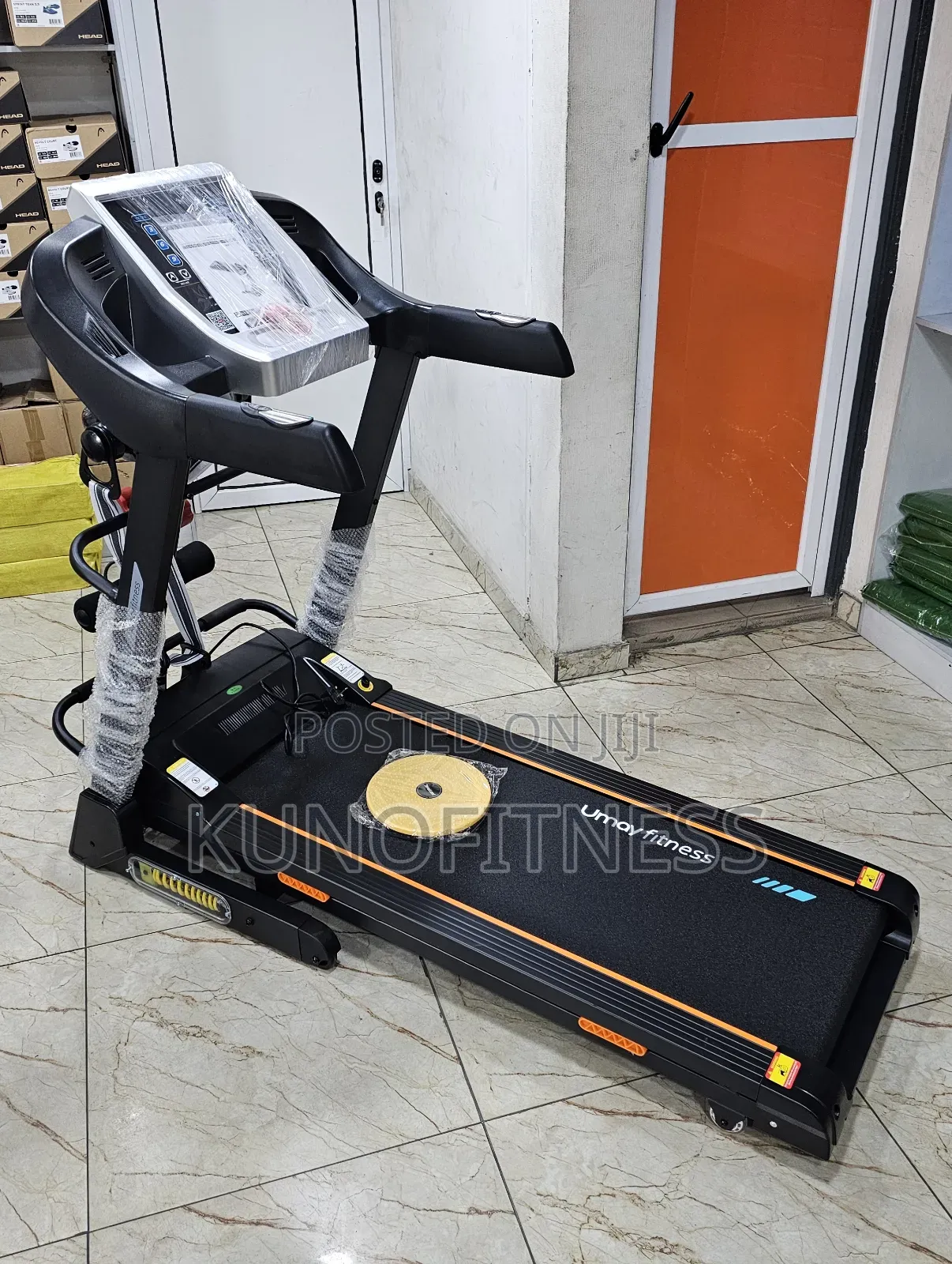 Home Treadmill Auto Incline Massager Dumbbells