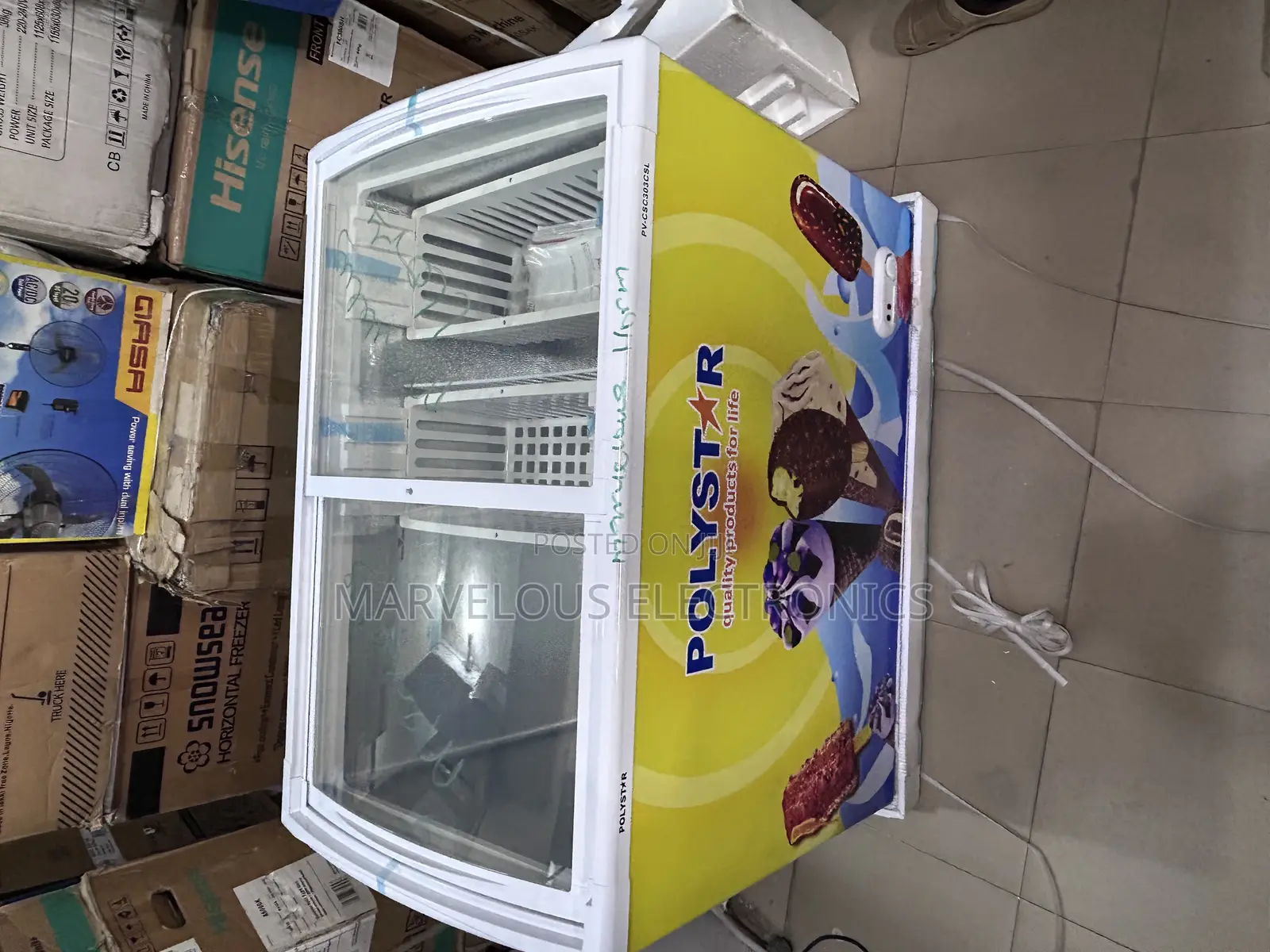 Brand New Polystar Ice Cream Showcase Chest Freezer 3years Warranty