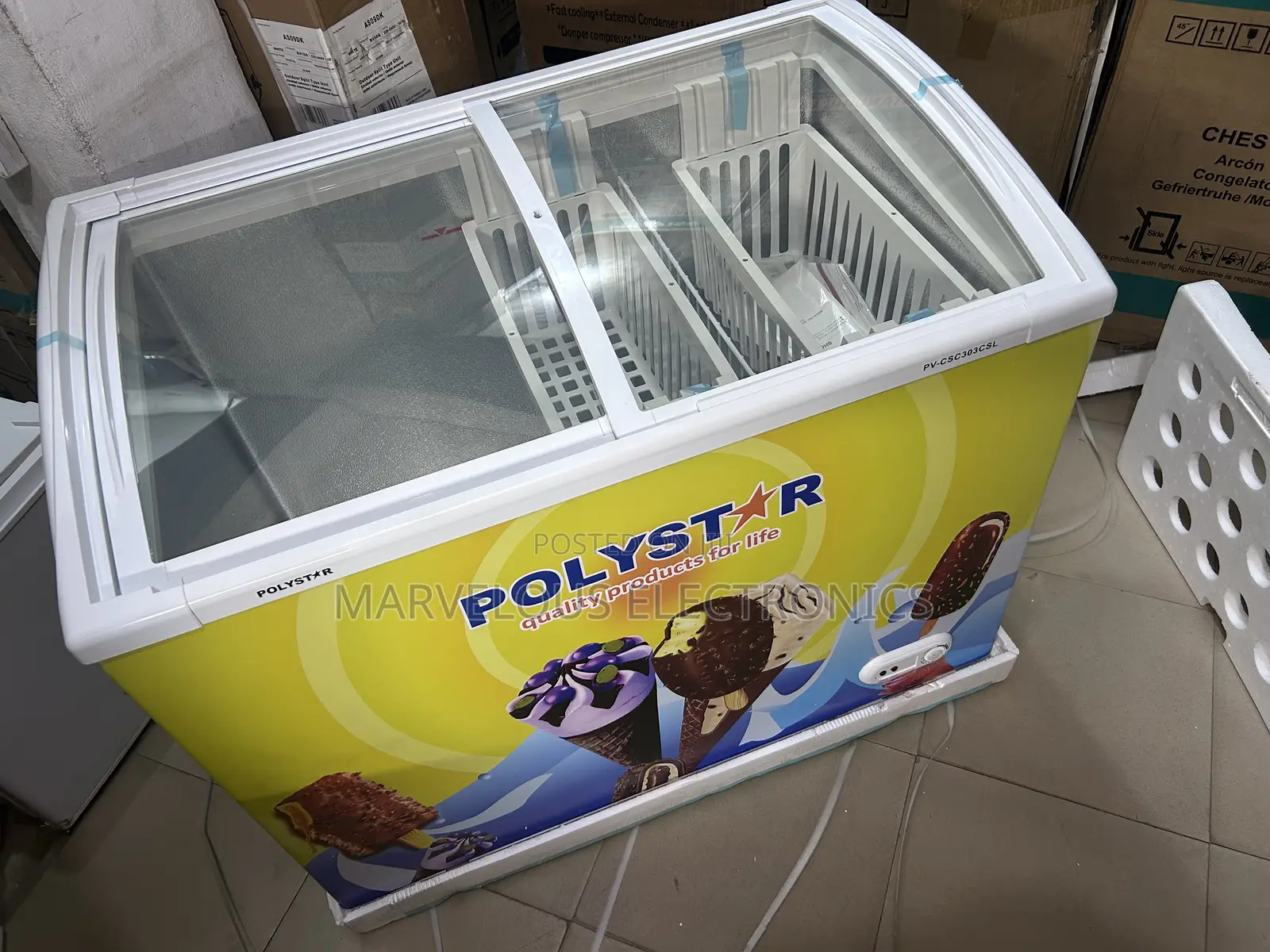 Brand New Polystar Ice Cream Showcase Chest Freezer 3years Warranty