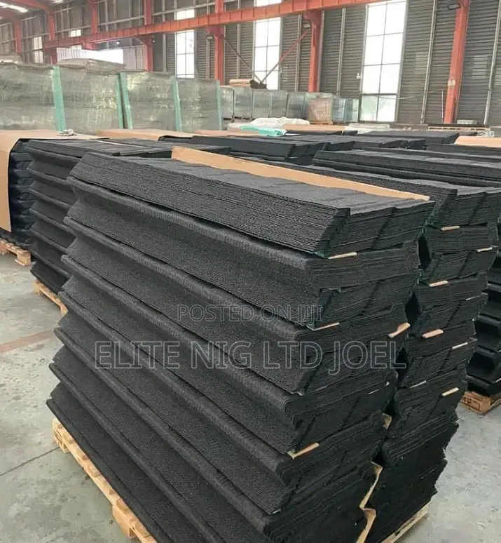 Very Sweet Plain Black Shingles Stone Coated Roofing Sheet in Ajah