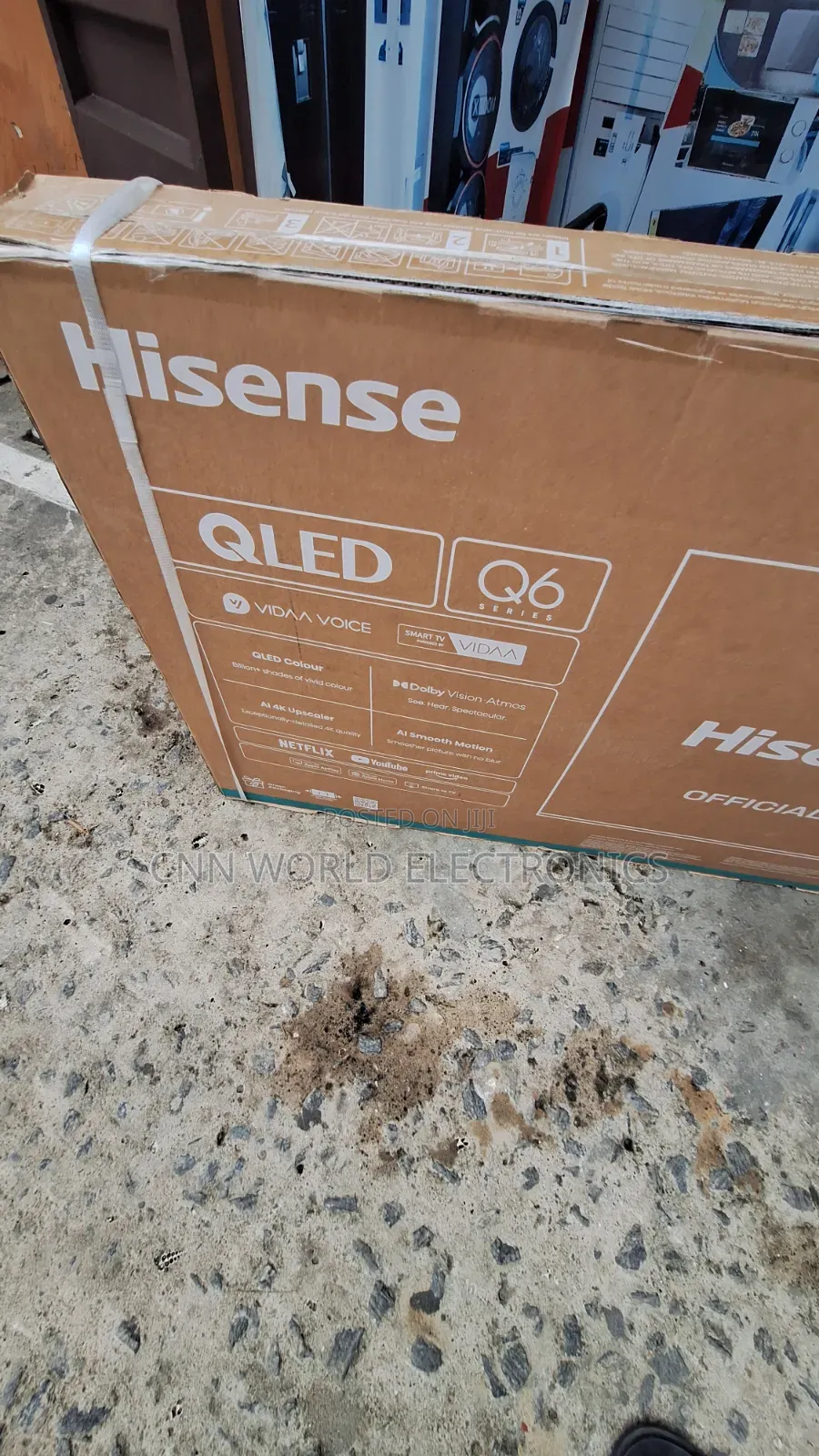 2026made Hisense Qled 55"Inche (Q6) Smart Flameless Netflix Youtube