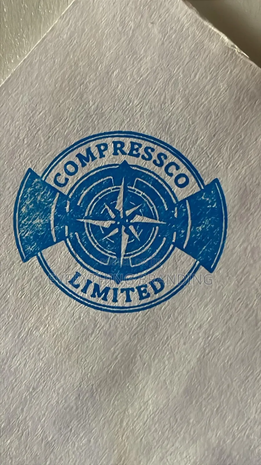 Custom Designed Circle Pre-Ink Stamp – Logo Text Branding Seal