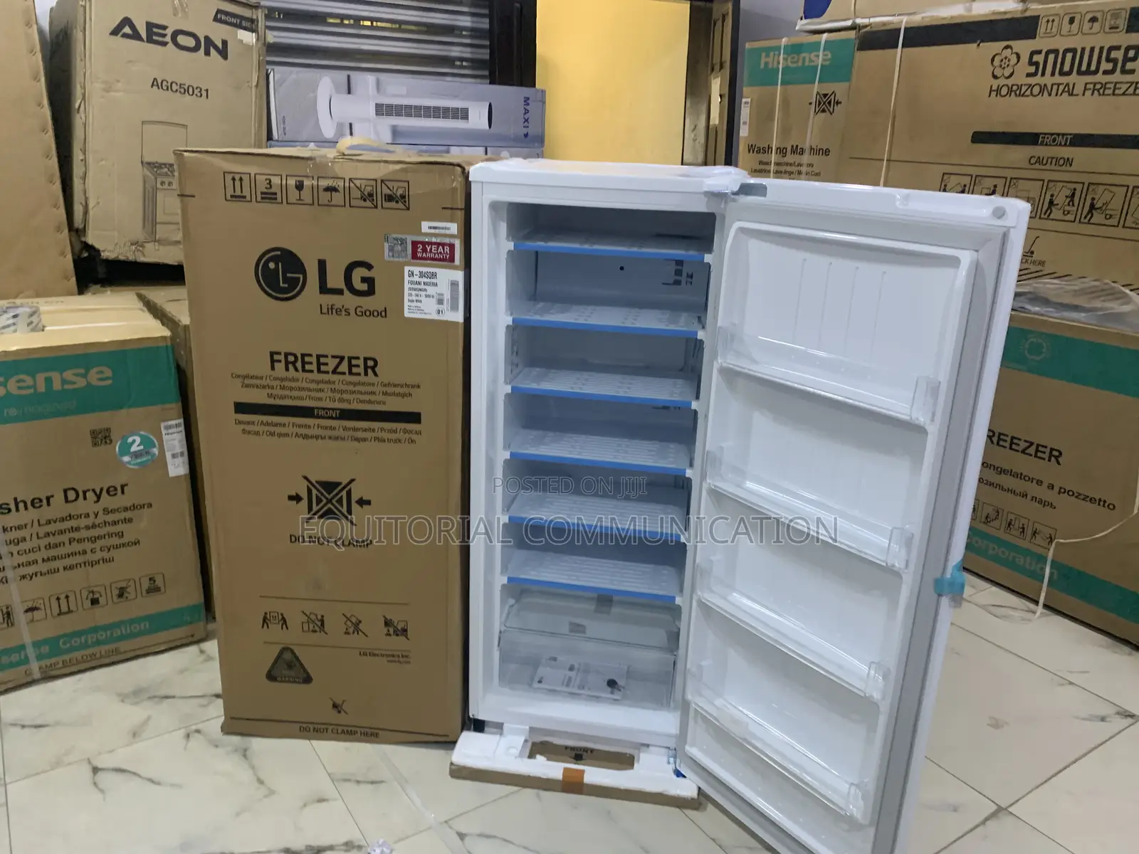 Lg Gn-304sqbr Upright Freezer Dark Graphite Steel Finish