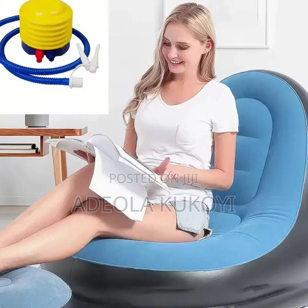 Sofa Inflatable Chair With Leg Rest(Manual Pump)