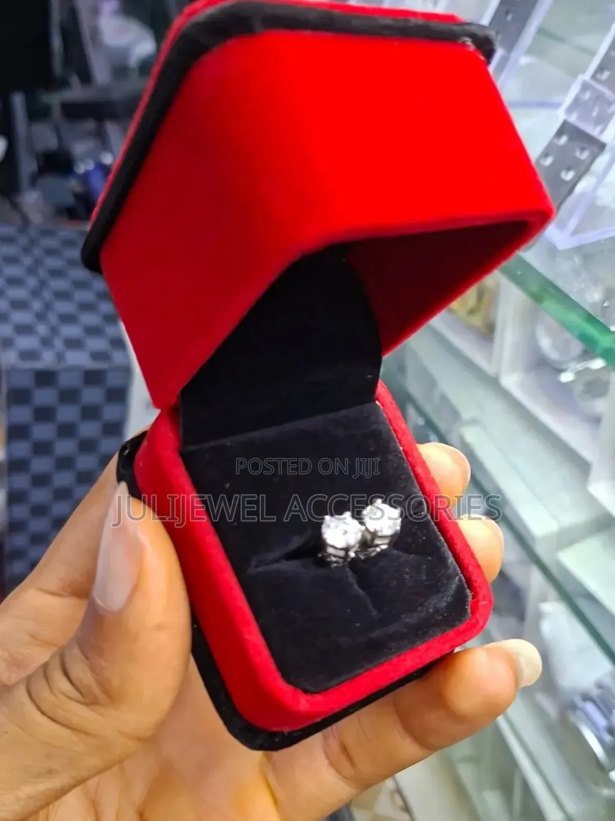 Non Pierce Clip Moissanite Men Earrings