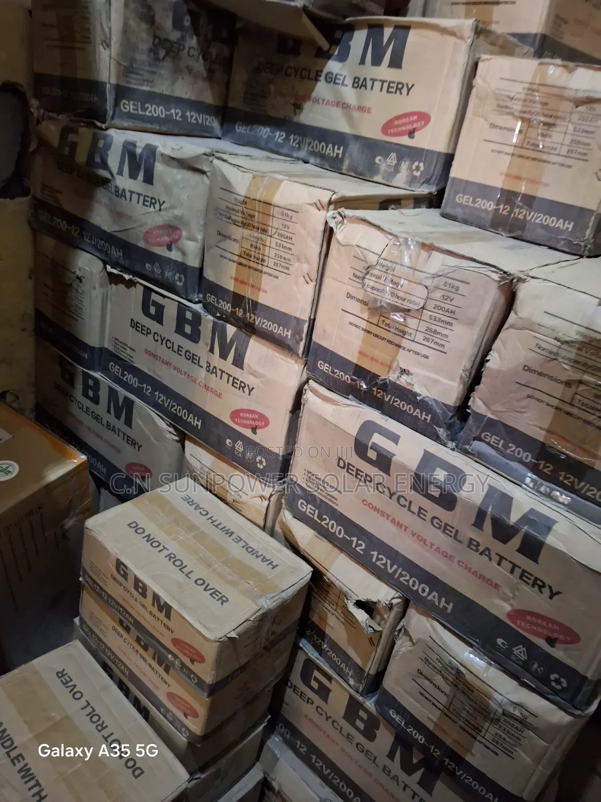 GBM 12v/200ahs Gel Deep Cycle Battery