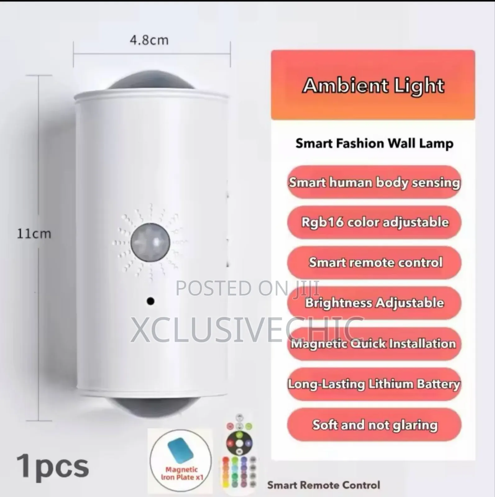 Smart Infrared Sensing Charging Wall Lamp