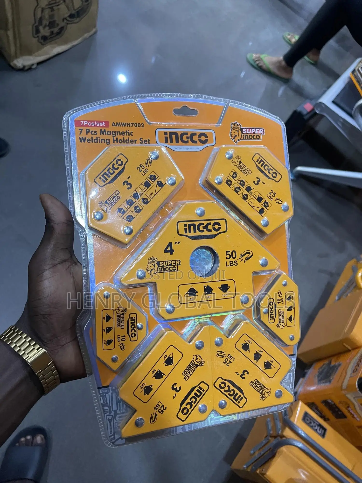 7pcs Ingco Magnetic Holder Welding Set