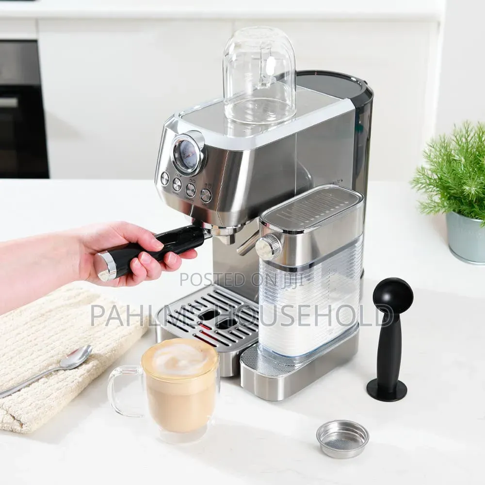 Smith Nobel Stainless Steel Espresso Coffee Machine + Milk Frother