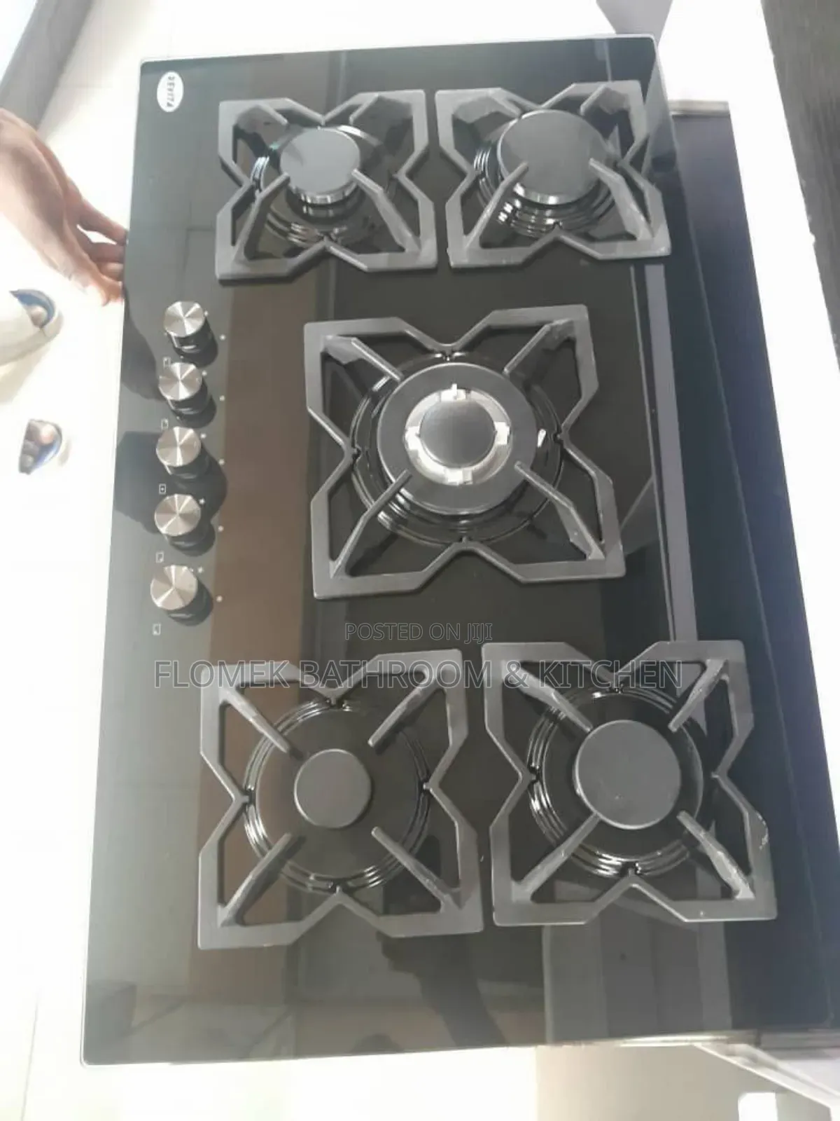 Luxury 5-Burner Glass Gas Cooker – Powerful, Stylish Durable