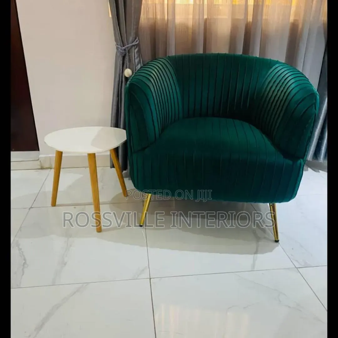 Single Seater Sofa With Wooden Legs