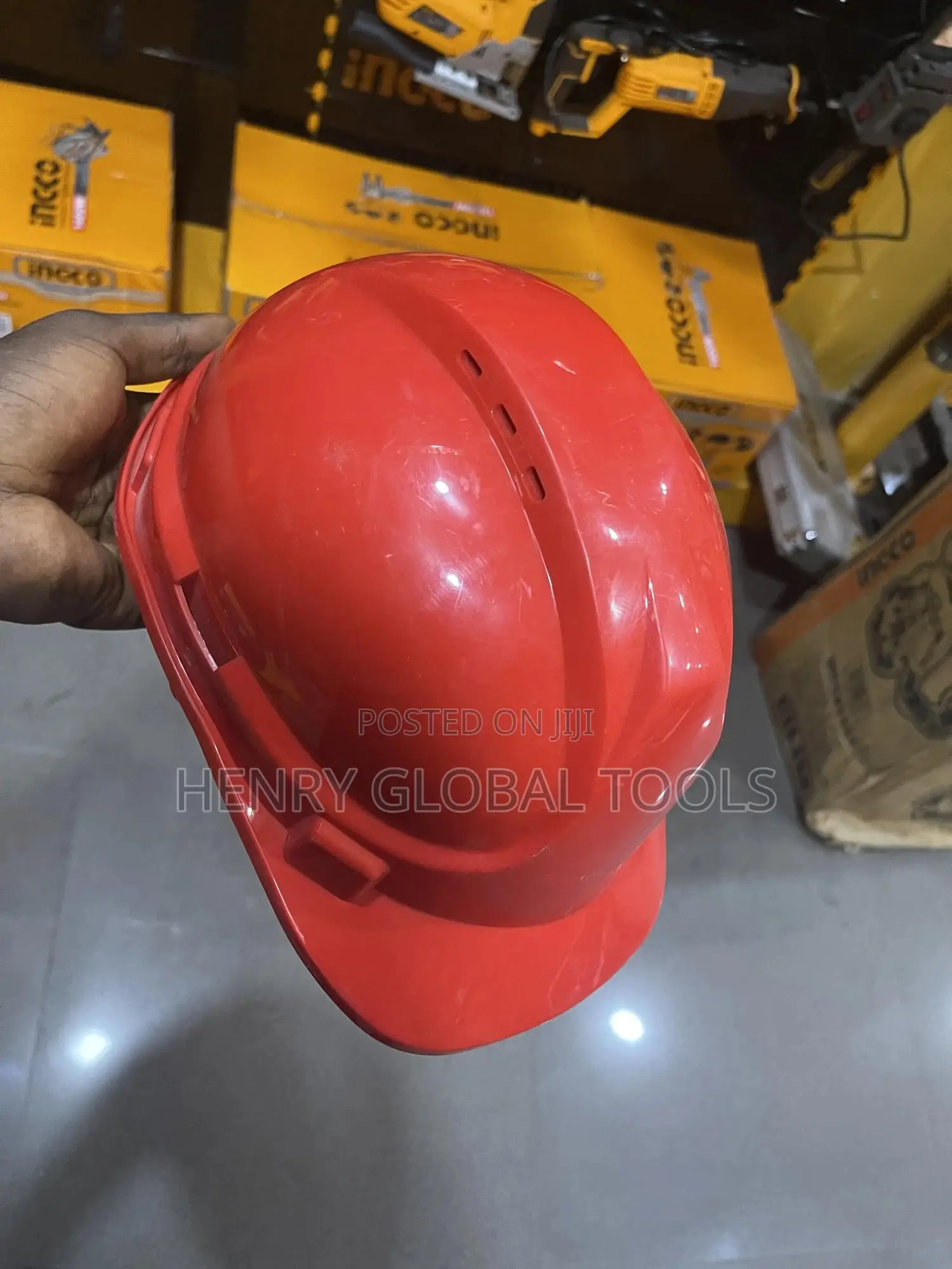 Ingco Original Red Safety Helmet With Guide