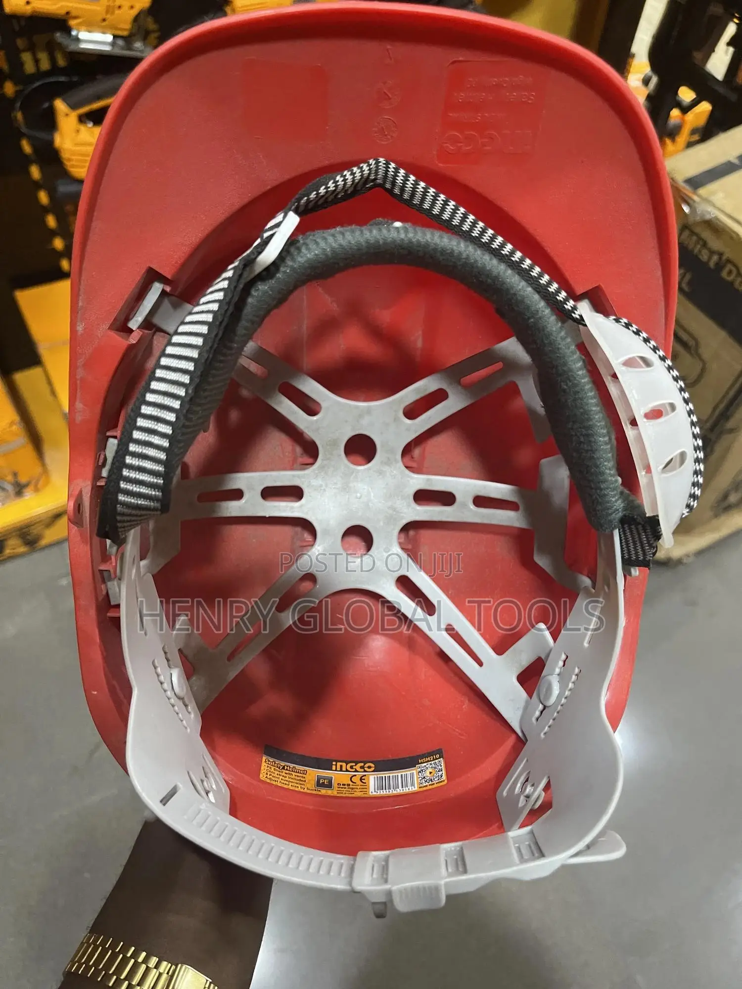 Ingco Original Red Safety Helmet With Guide