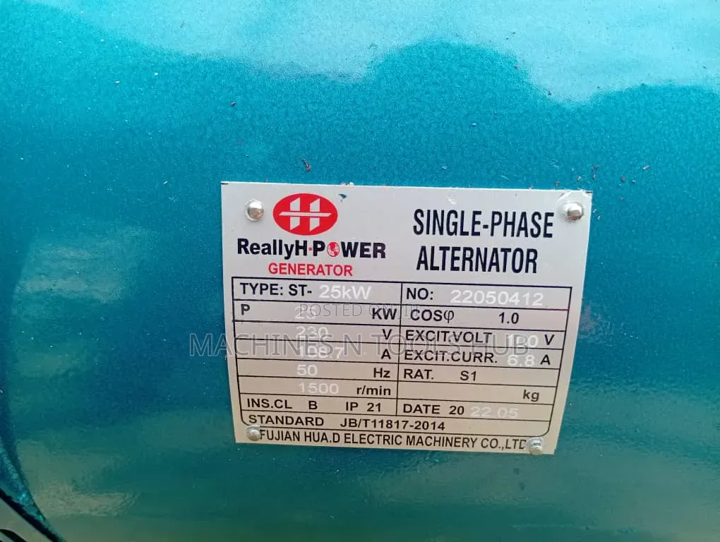 Reallyh-Power St-25kw Single-Phase Alternator