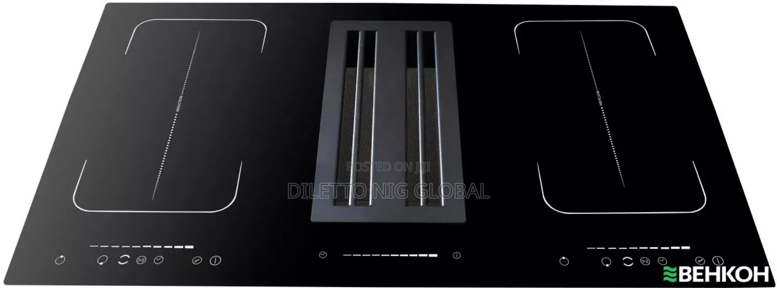 4 Burner Induction Hob With Extractor