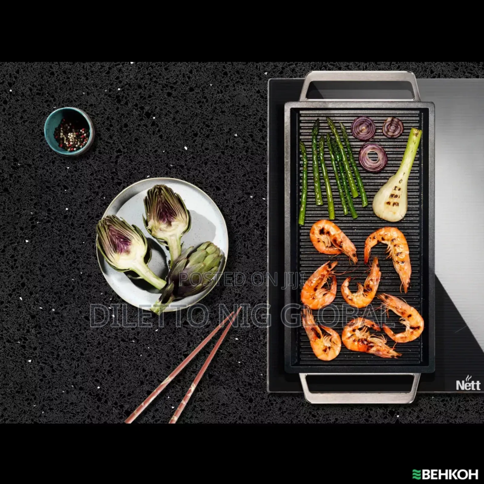 4 Burner Induction Hob With Extractor