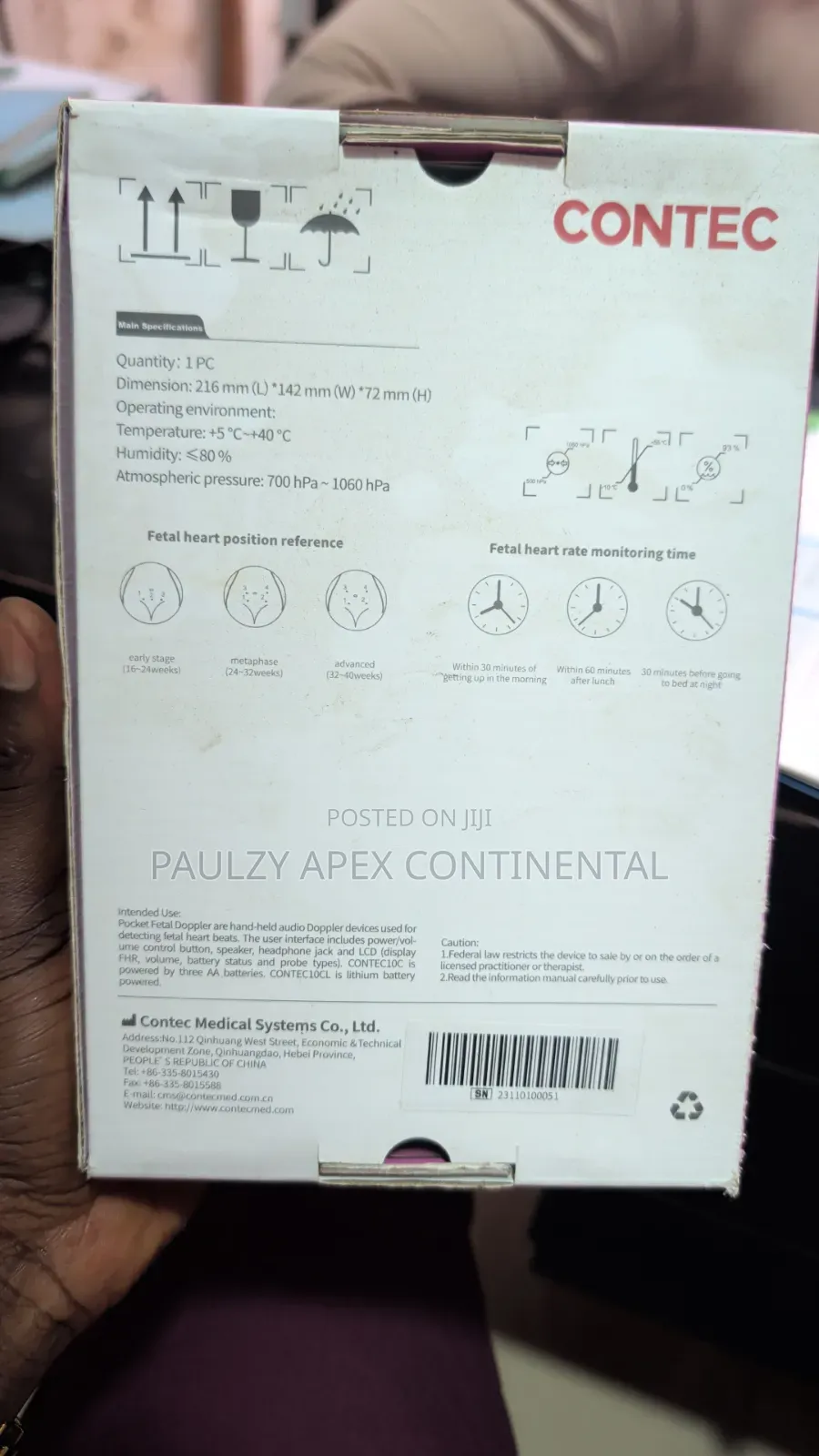 Pulse Fetal Doppler (Contec)