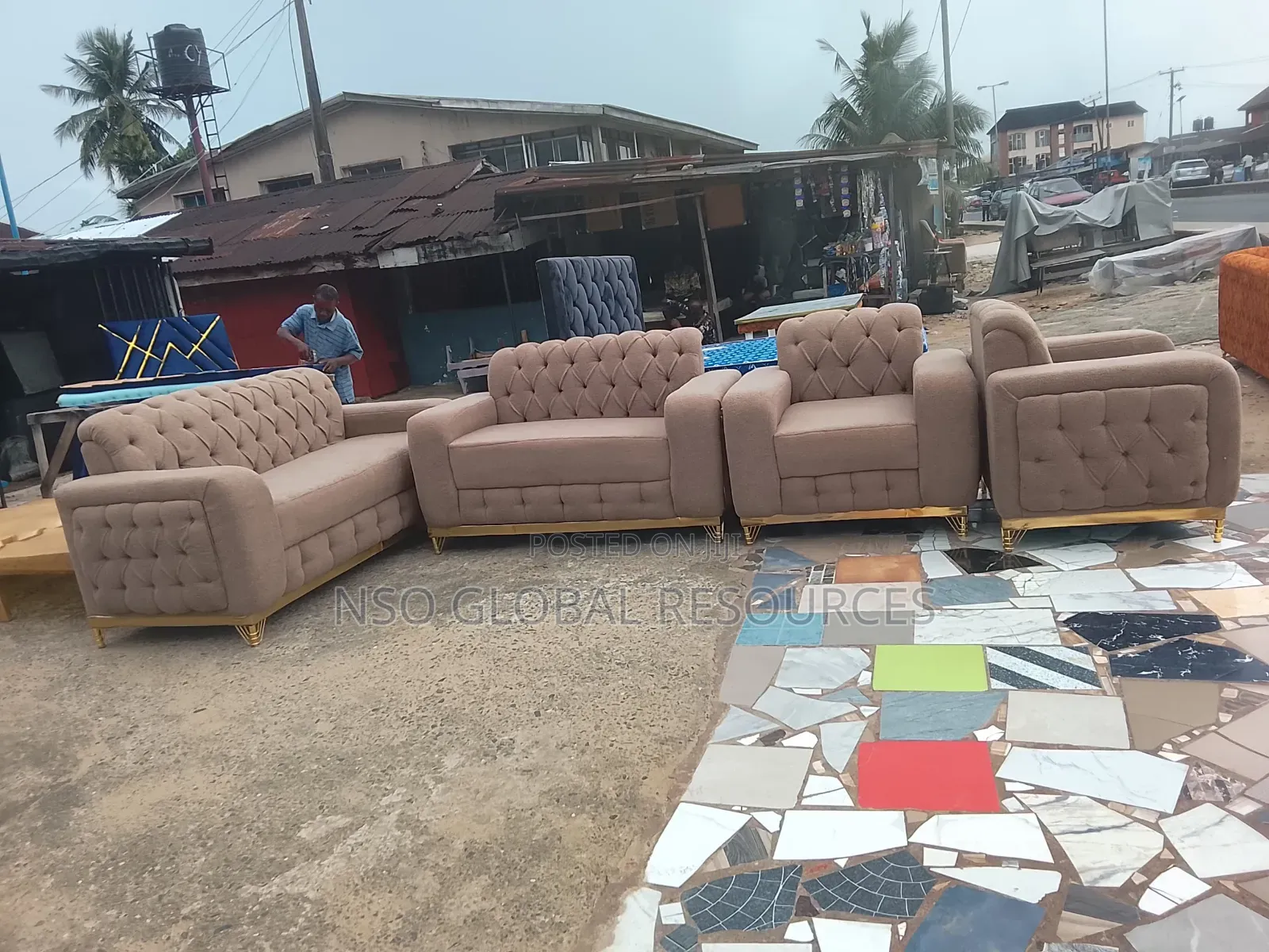 Brown Colour Sofa Set