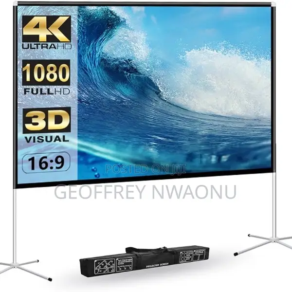 120” Quick Fold Projector Screen|Portable Fast Fold Projection Screen