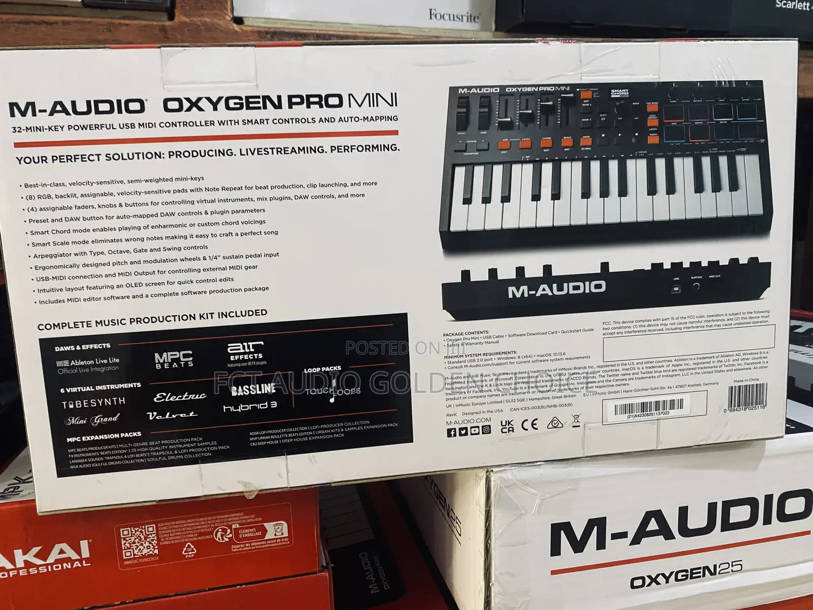  M-Audio Oxygen Pro Mini (32 Keys Midi Controller)