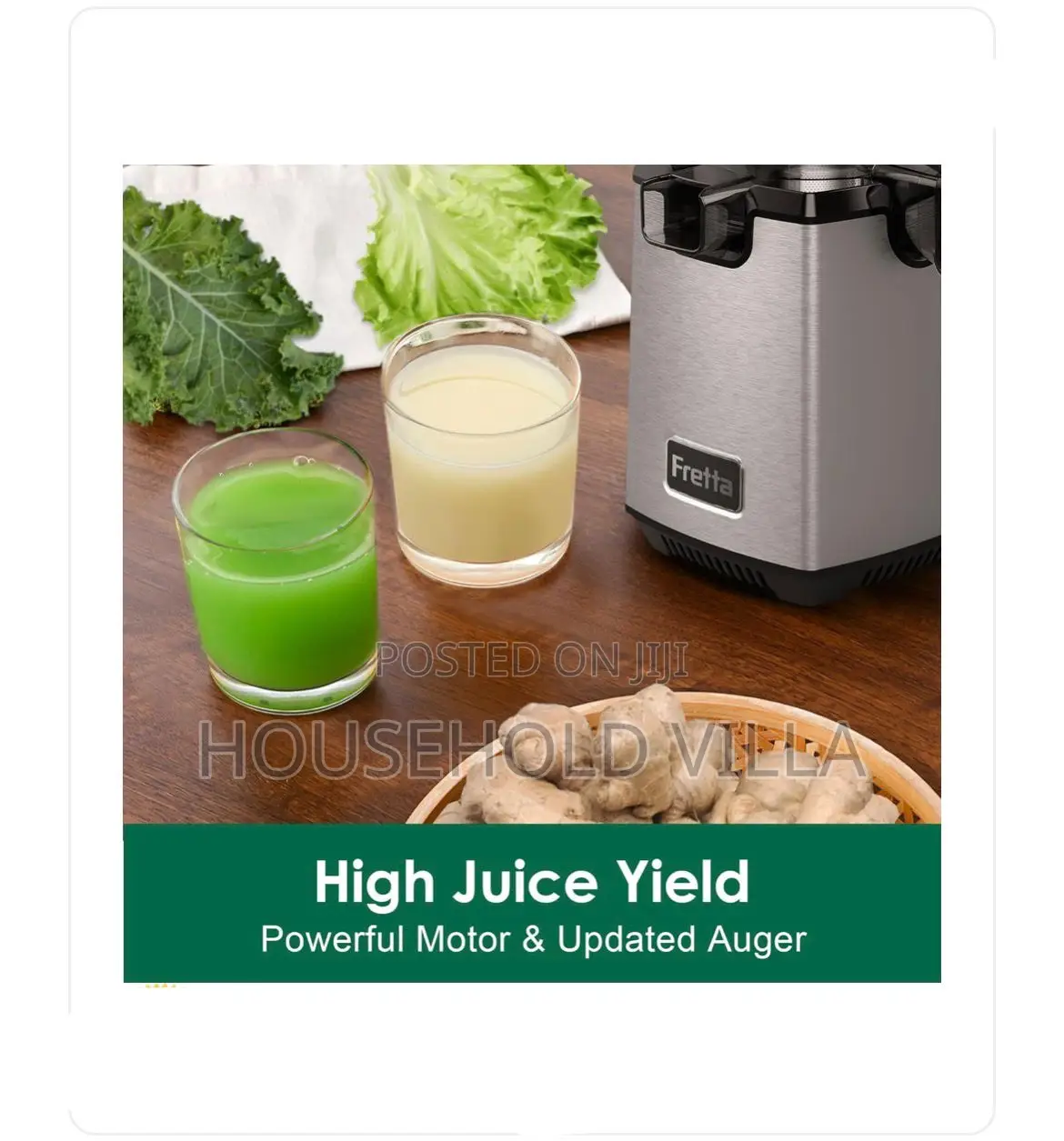 Fretta Cold Press Juicer, Juicer Machines for Vegetable and Fruits