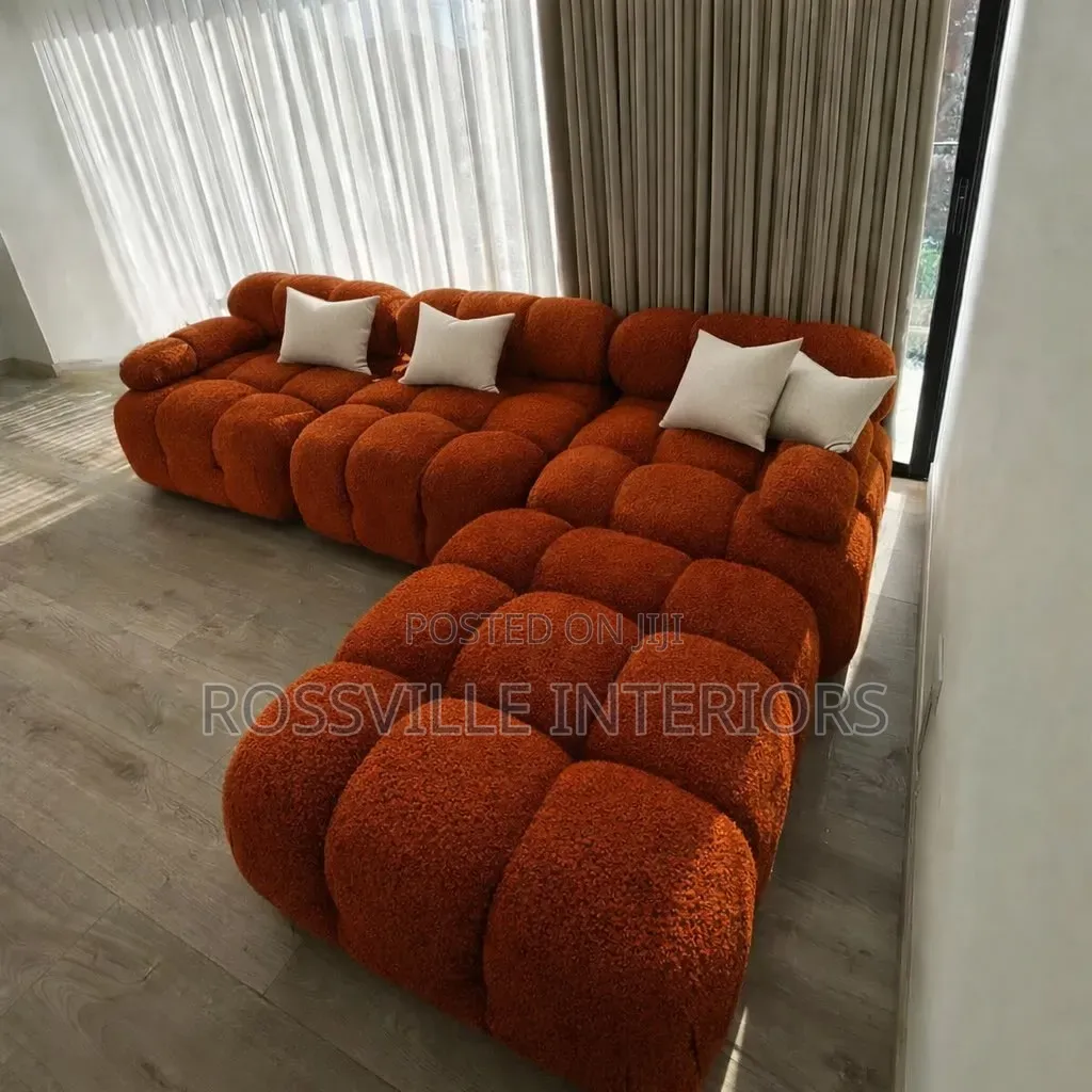 Big Size Bubble L Shape Sofa – Perfect for Family Seating