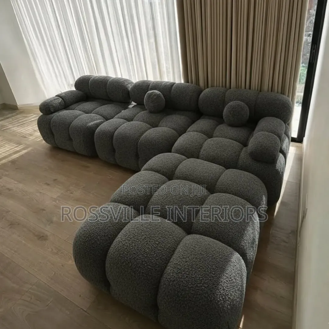 Big Size Bubble L Shape Sofa – Perfect for Family Seating