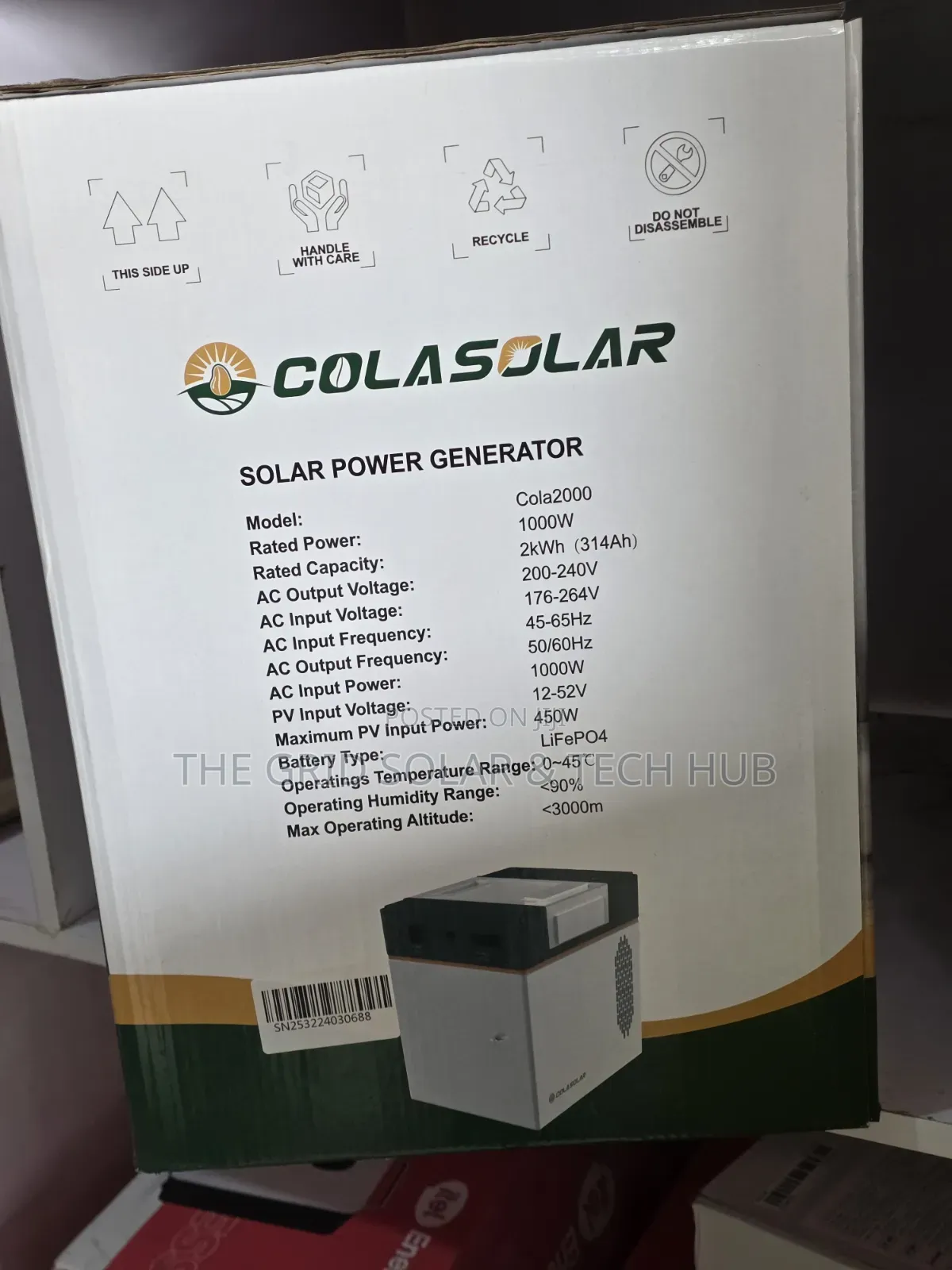 Brand New Colasolar 2000 (1000w) Power Station – Heavy-Duty Surge