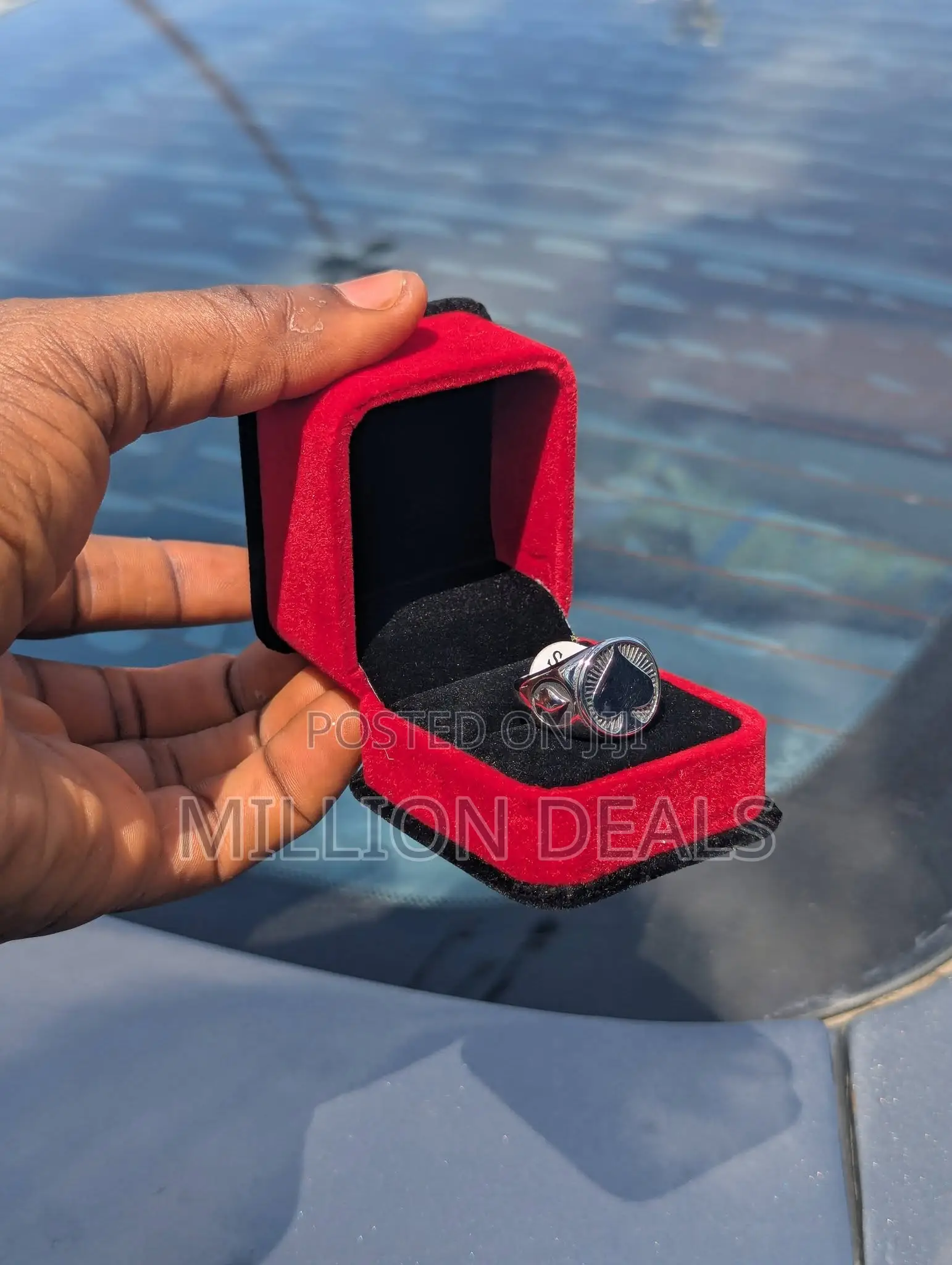 Silver Ace Stylish Men's Ski Ring