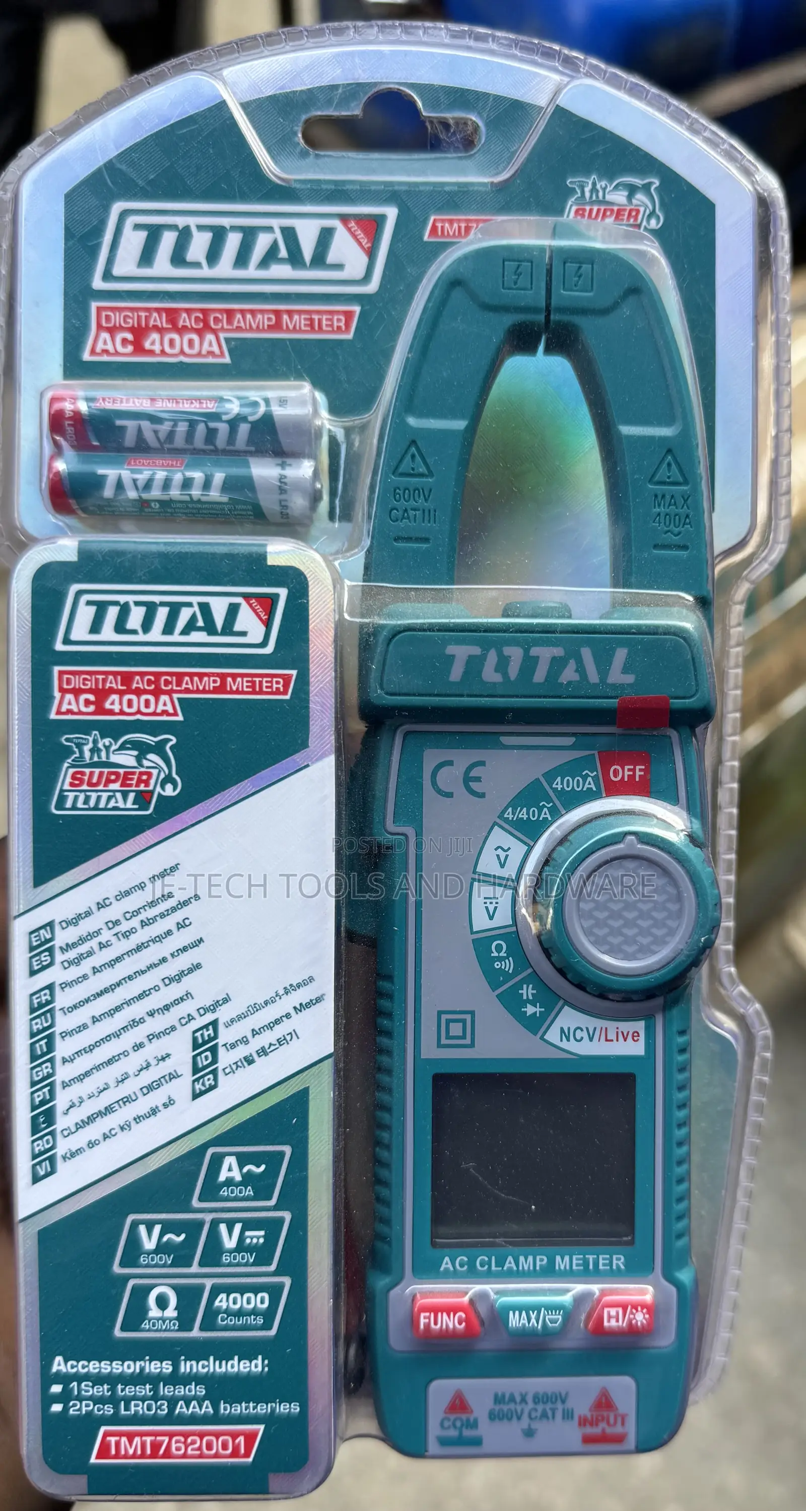 Total Tmt762001 Digital Ac Clamp Meter