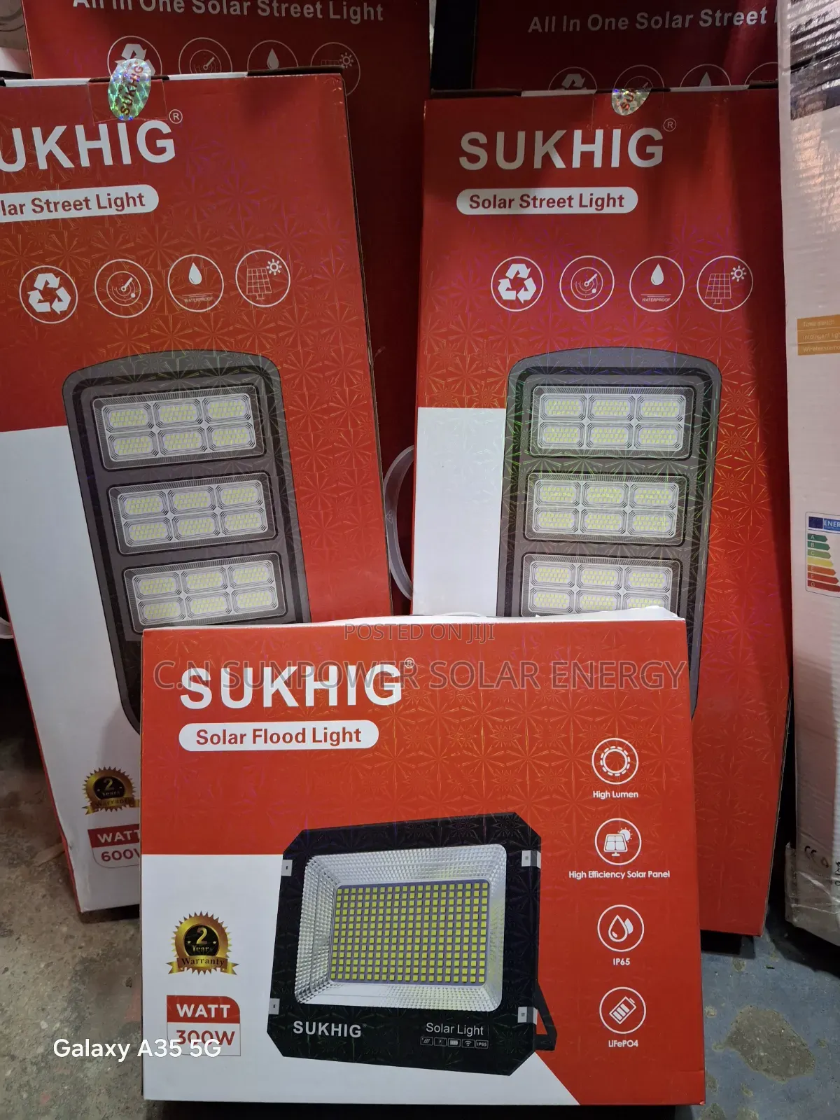 500w/ All in 1 Solar Flood Light
