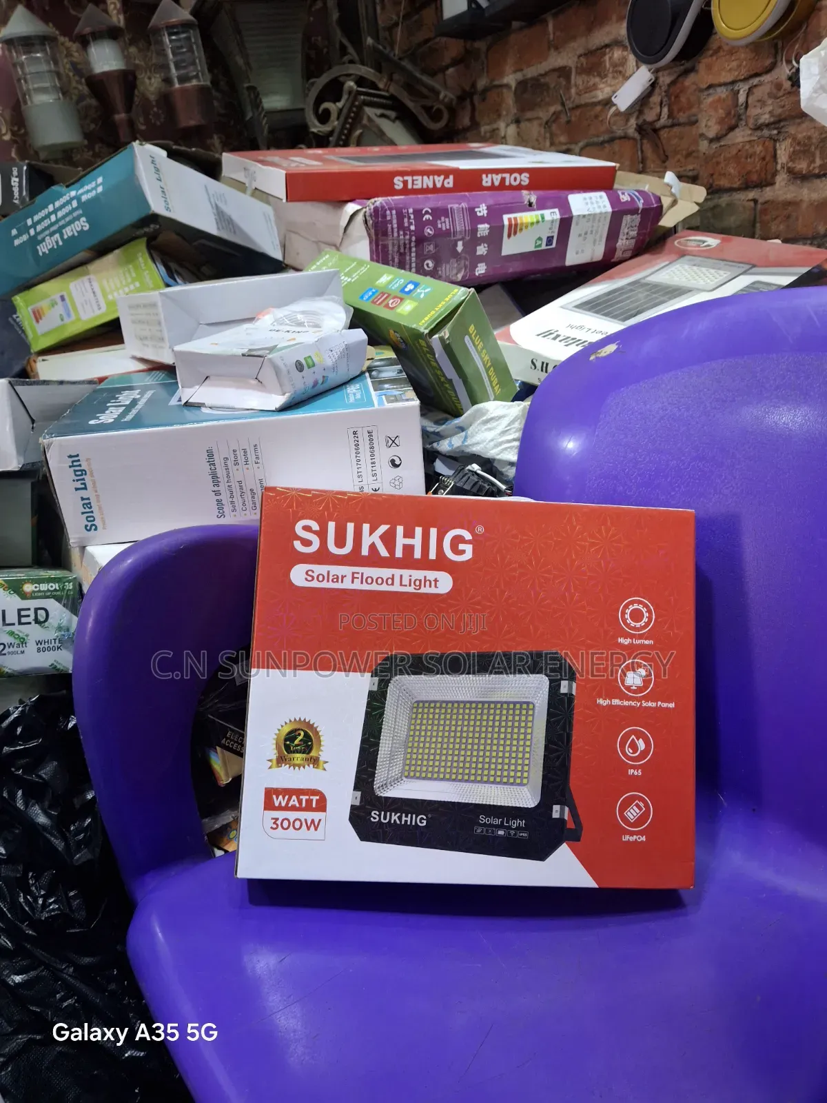 500w/ All in 1 Solar Flood Light