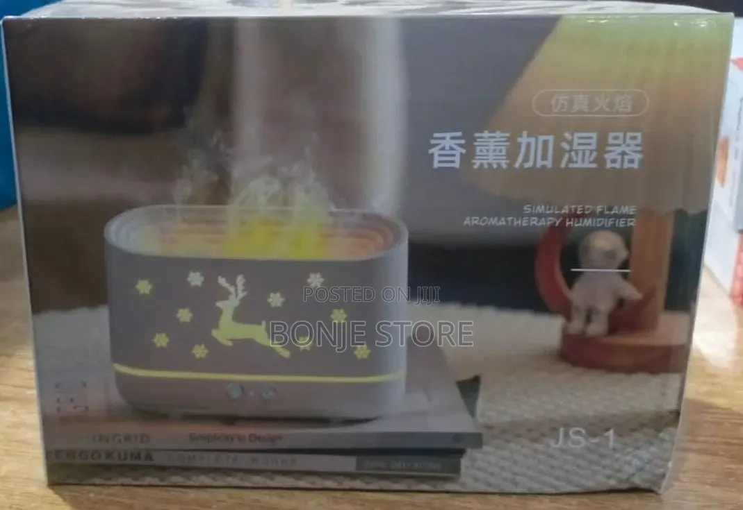 200ml Flame Style Essential Humidifier + Free Oil Diffuser