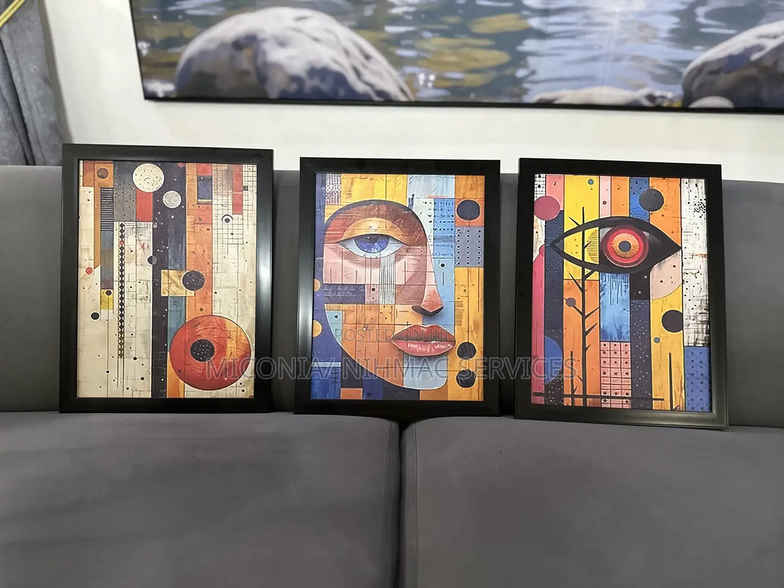 3-in-1 Abstract Wall Frame – Modern Canvas Wall Art