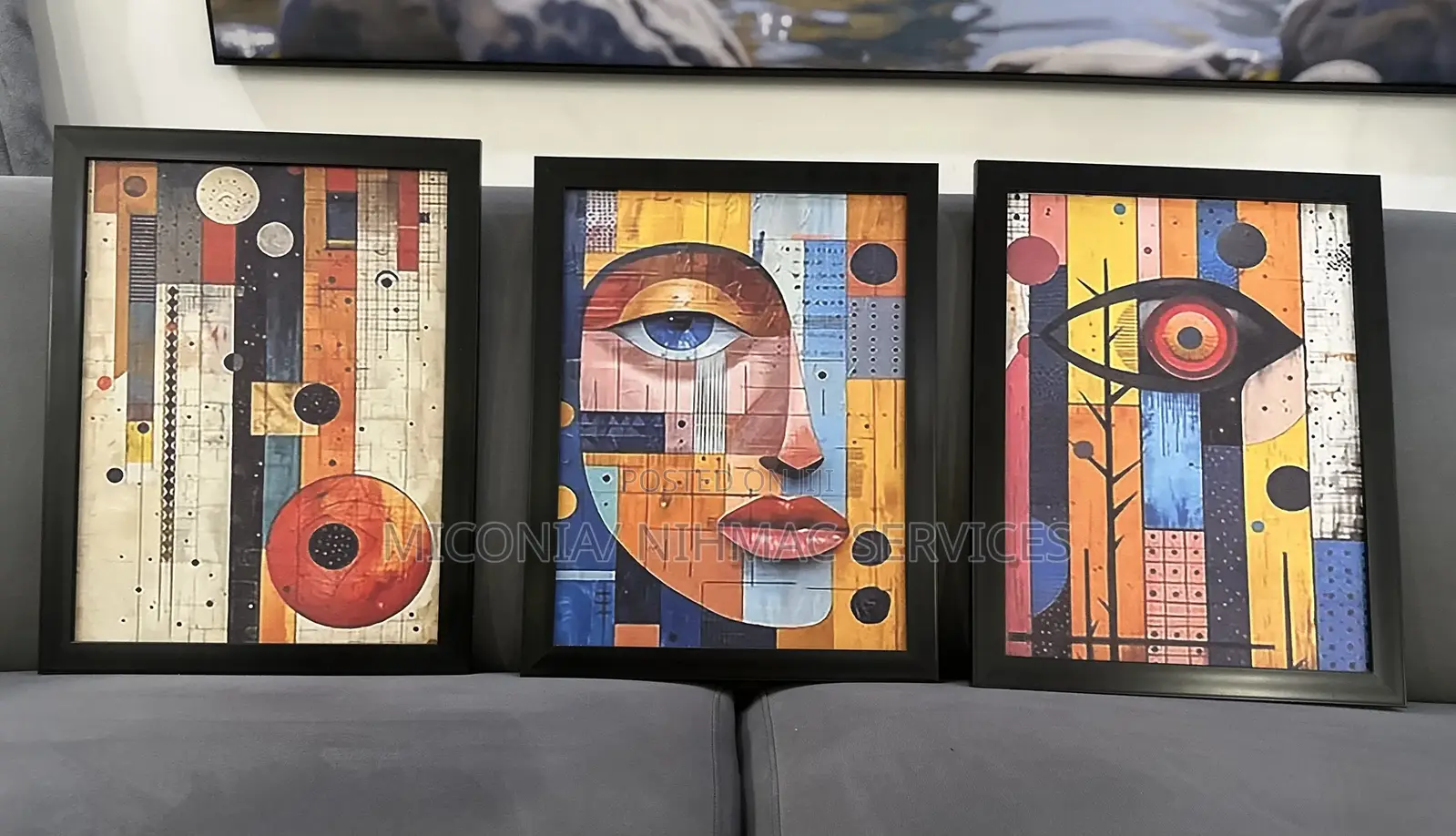 3-in-1 Abstract Wall Frame – Modern Canvas Wall Art