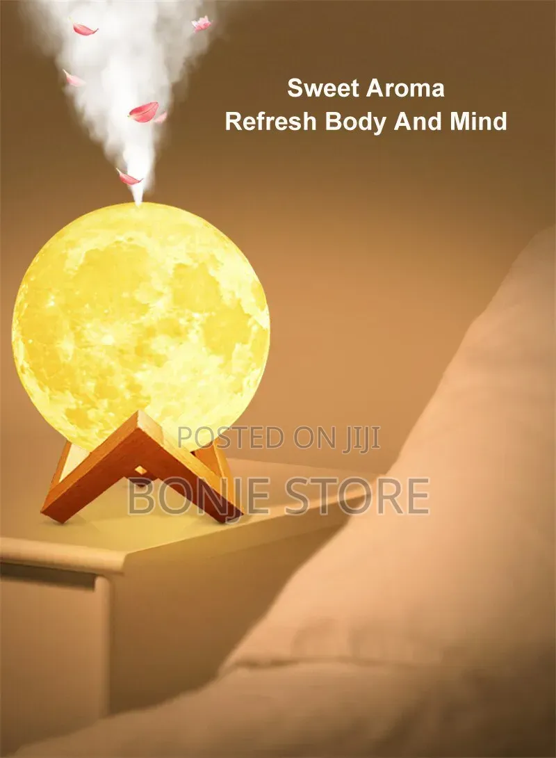 880ml 3d Moon Aroma Humidifier+ Free Aroma Oil