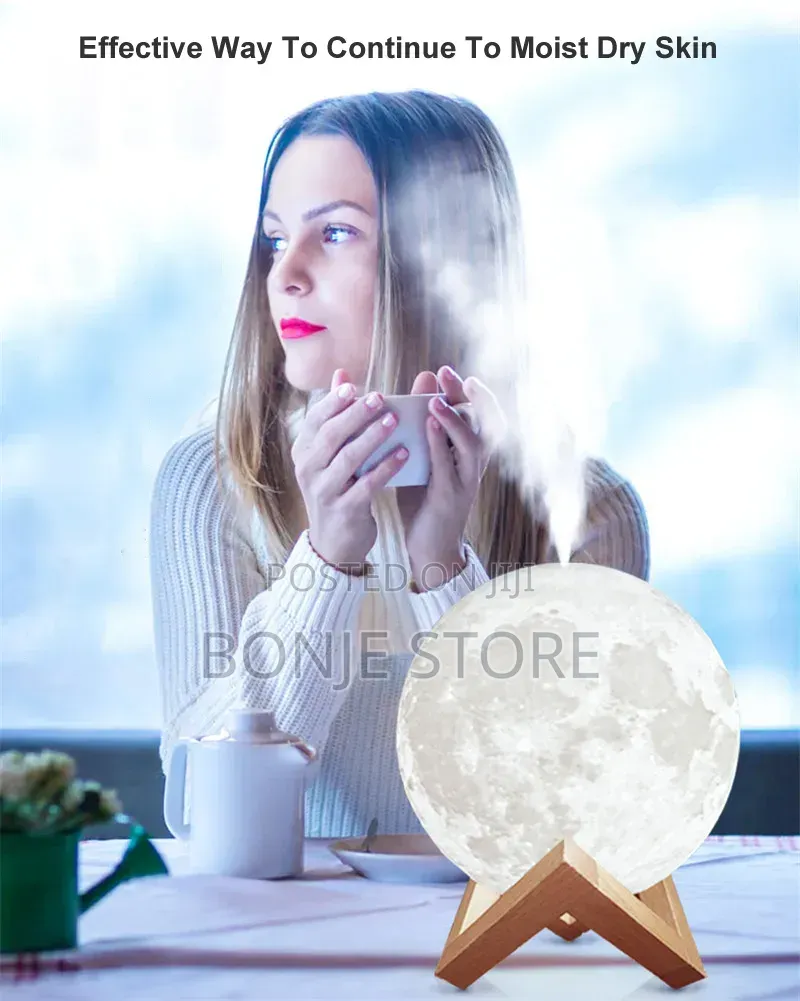 880ml 3d Moon Aroma Humidifier+ Free Aroma Oil