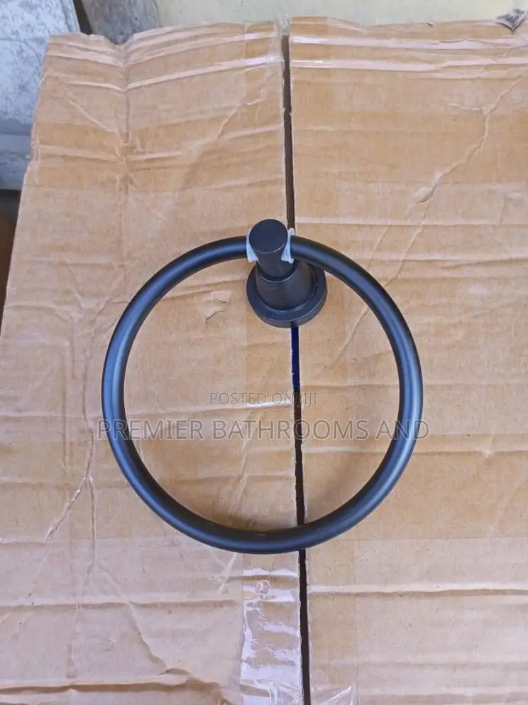 Hand Towel Hanger Black and Gold