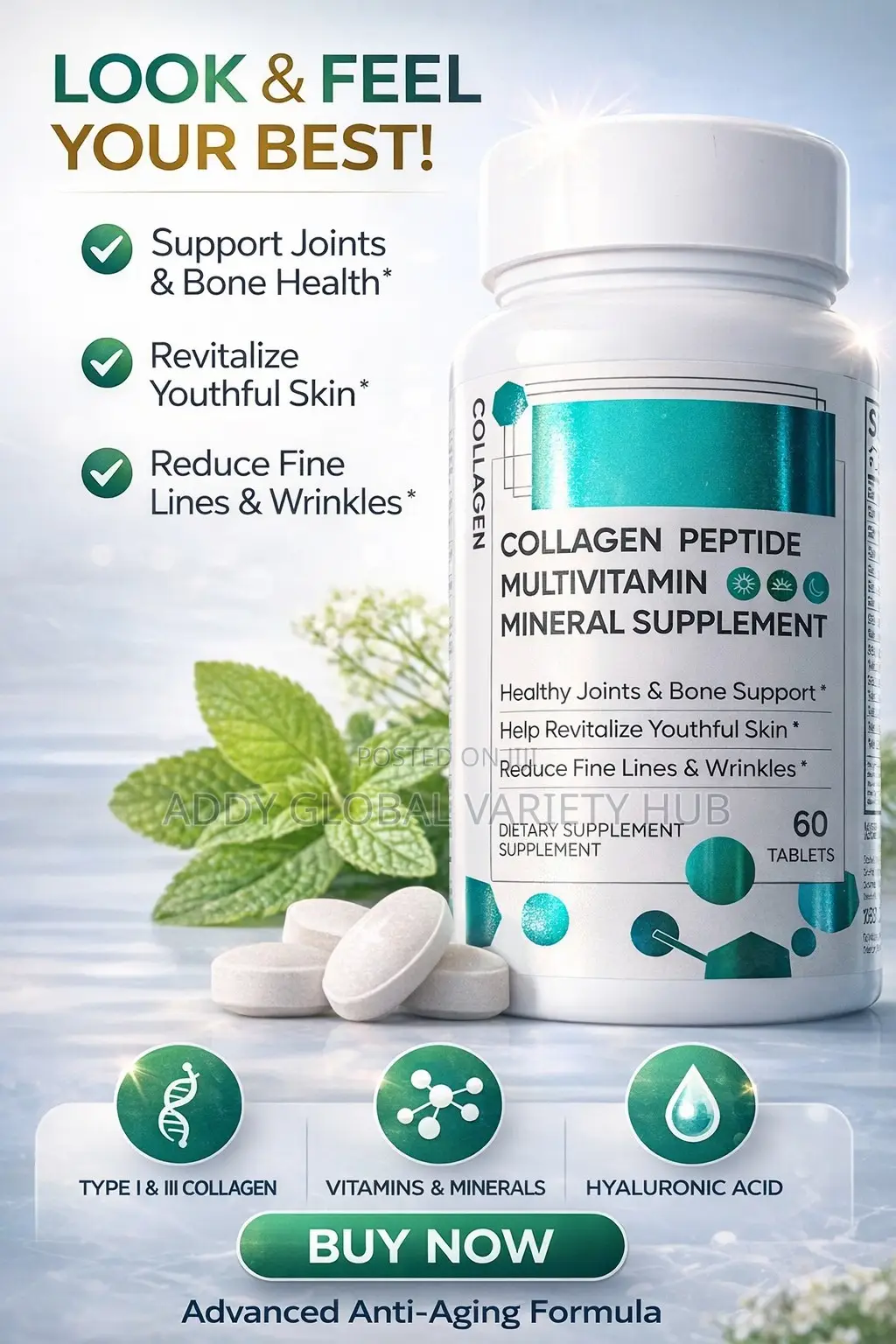 Collagen Peptides With Multivitamins and Minerals