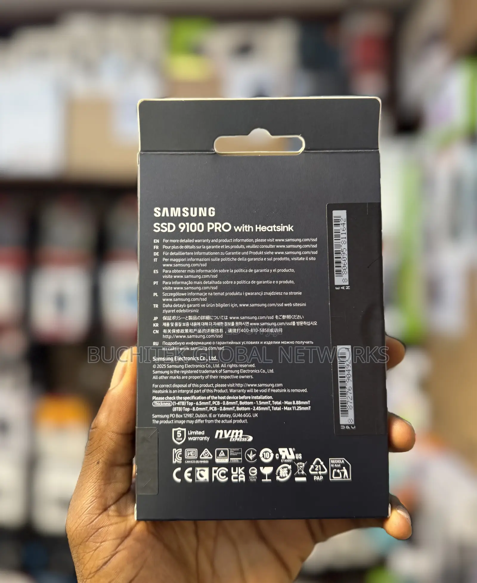 Samsung 8tb 9100 Pro Pcie 5.0 M.2 Internal SSD With Heatsink