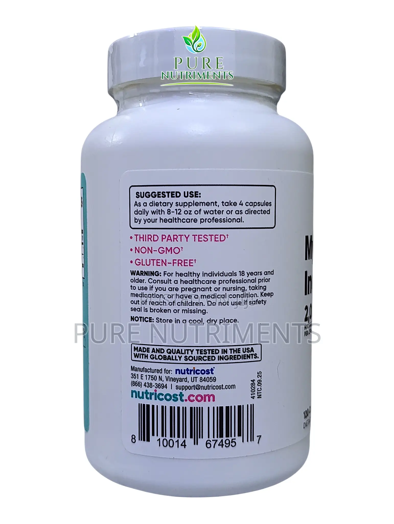 Nutricost Myo D-Chiro Inositol –Hormone Fertility Support 120 Caps