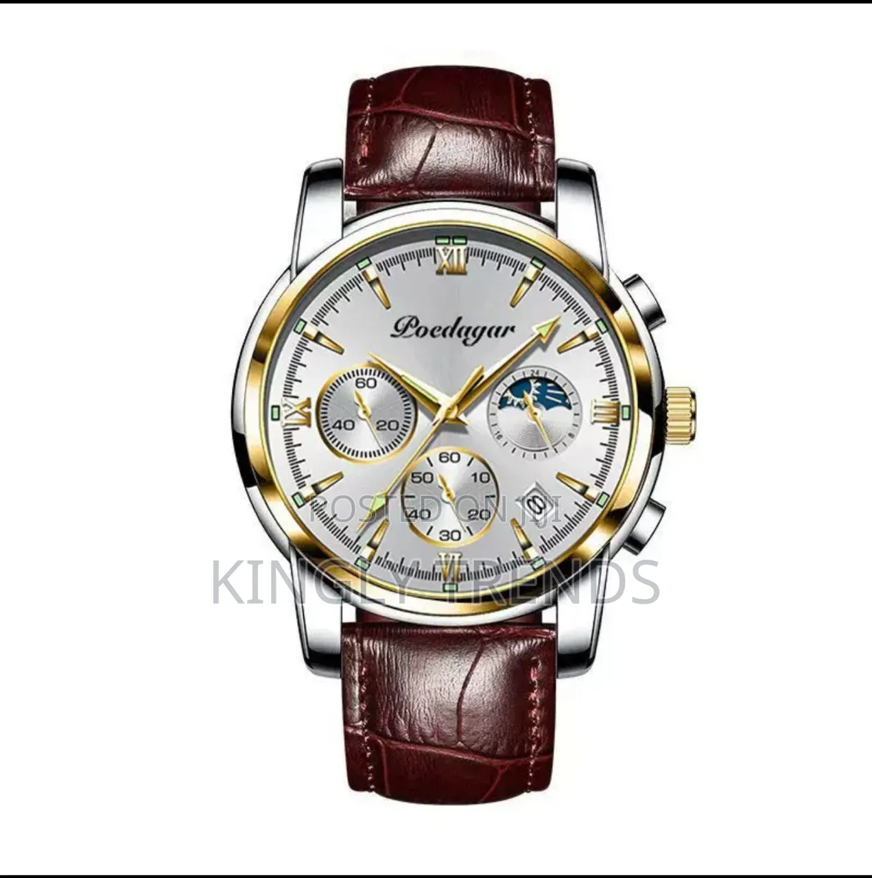 High Quality Poedagar Leather Wristwatch