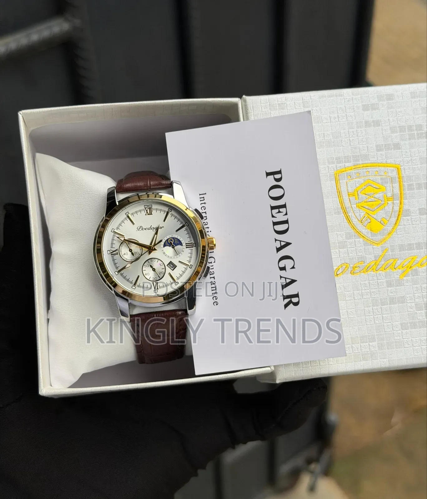 High Quality Poedagar Leather Wristwatch