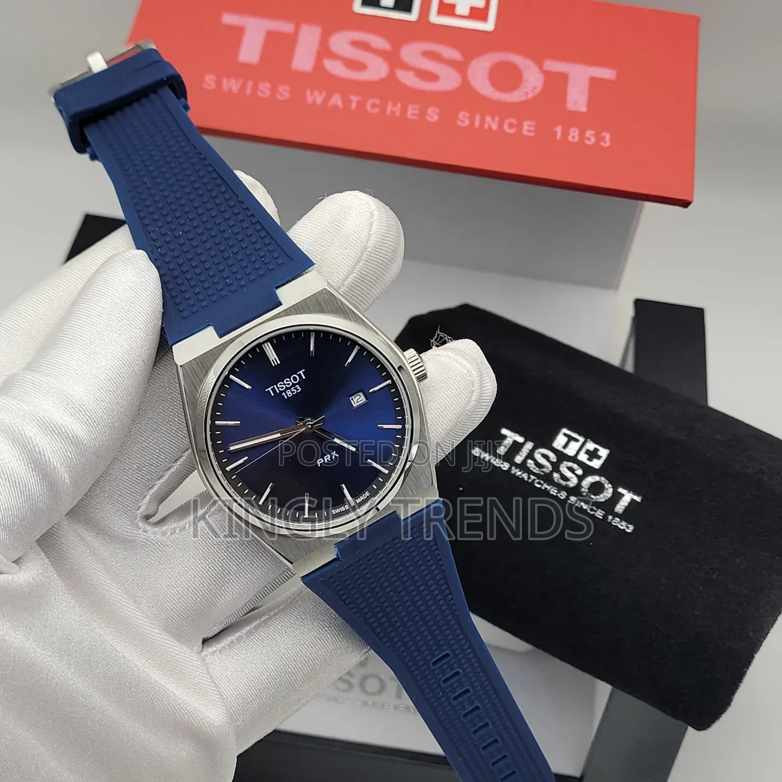 Luxury Tissot PRX Rubber Wristwatch