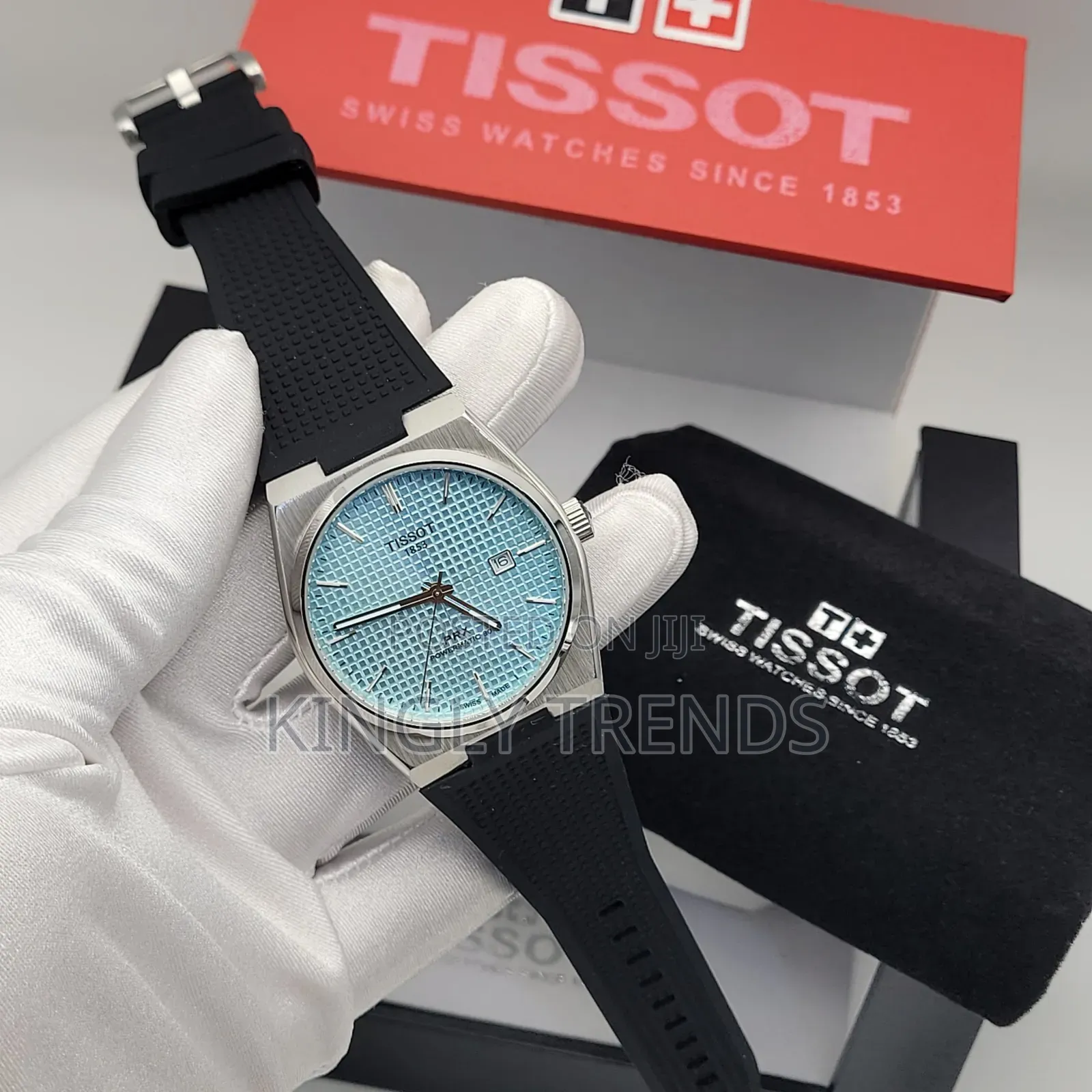 Luxury Tissot PRX Rubber Wristwatch