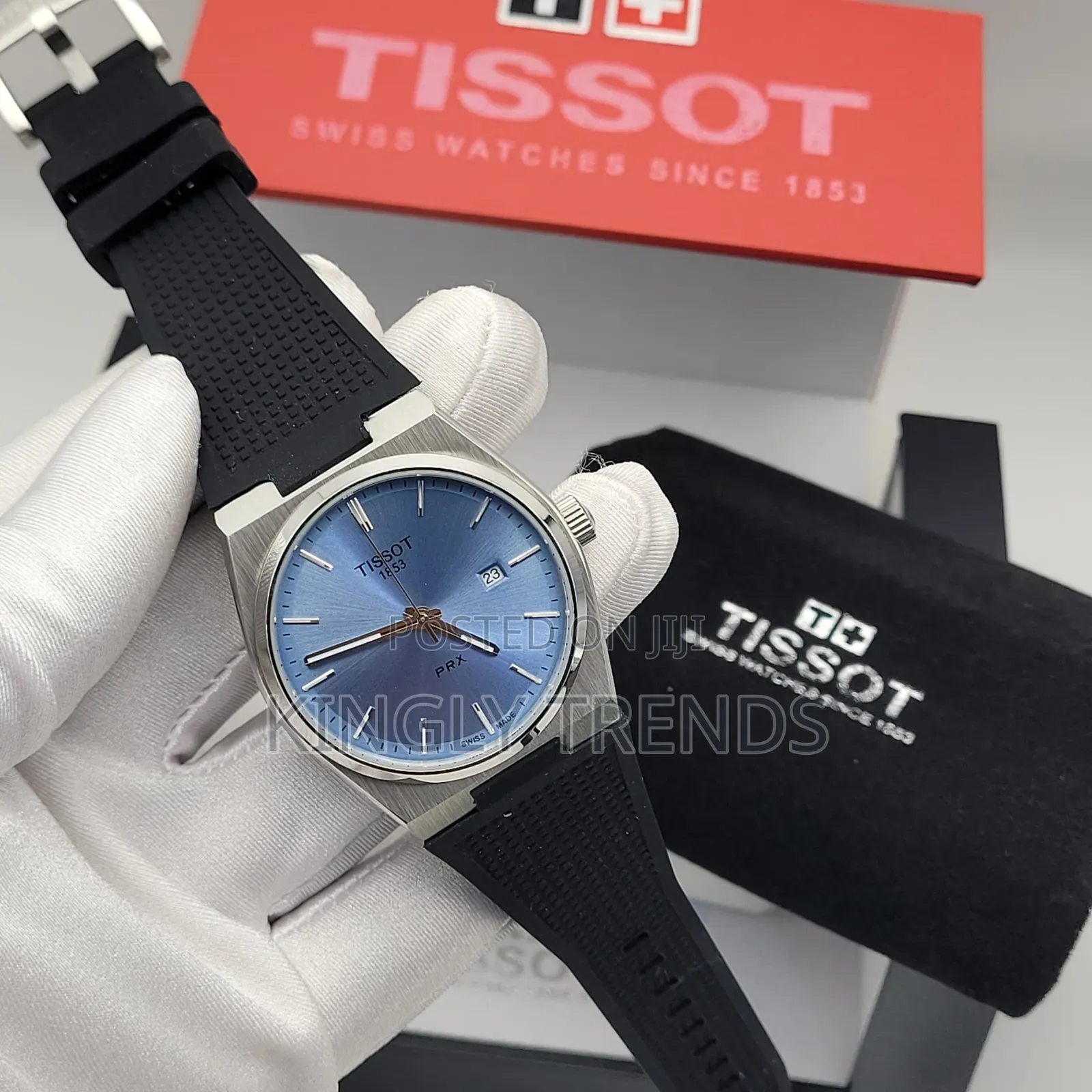 Luxury Tissot PRX Rubber Wristwatch