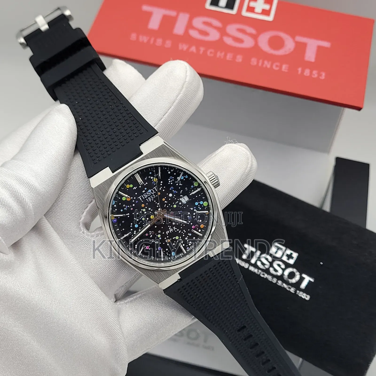 Luxury Tissot PRX Rubber Wristwatch
