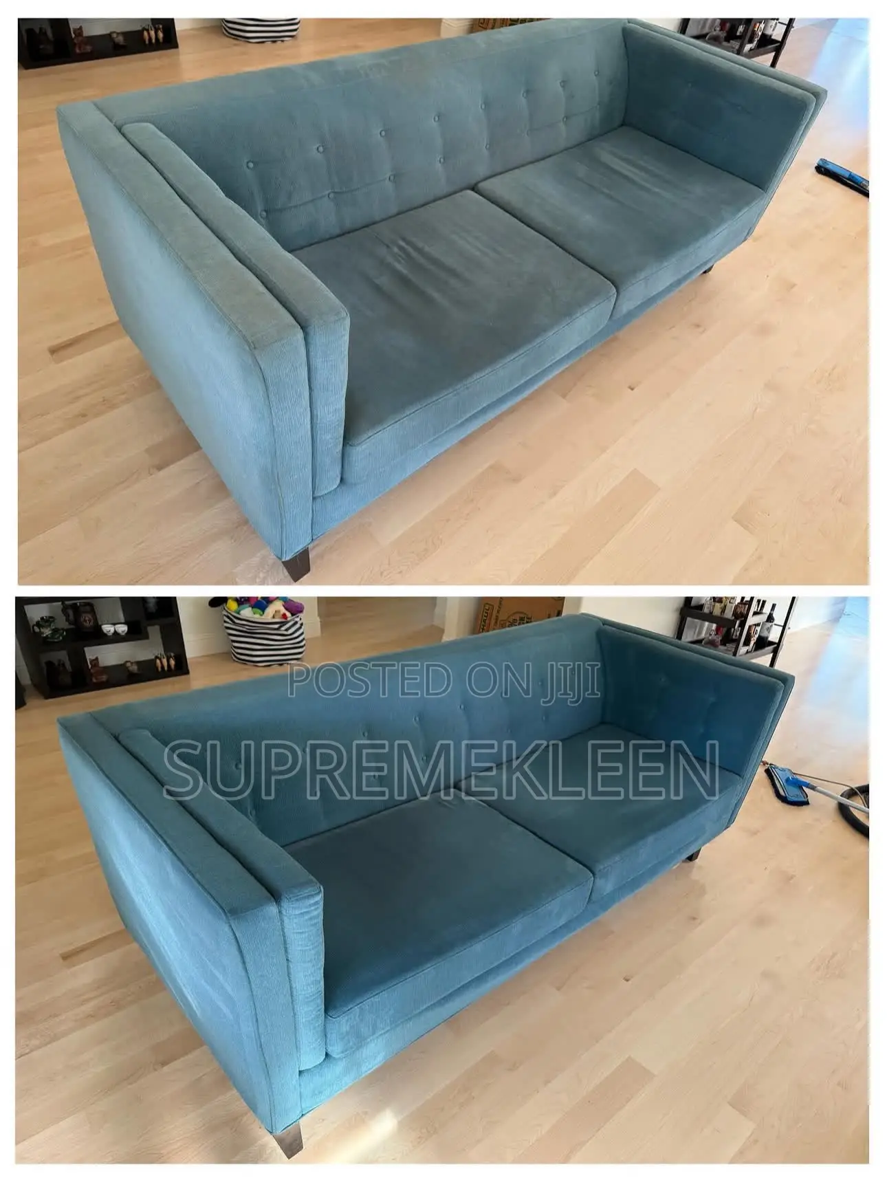 Sofa Cleaning Before and After #Couchcleaning.
