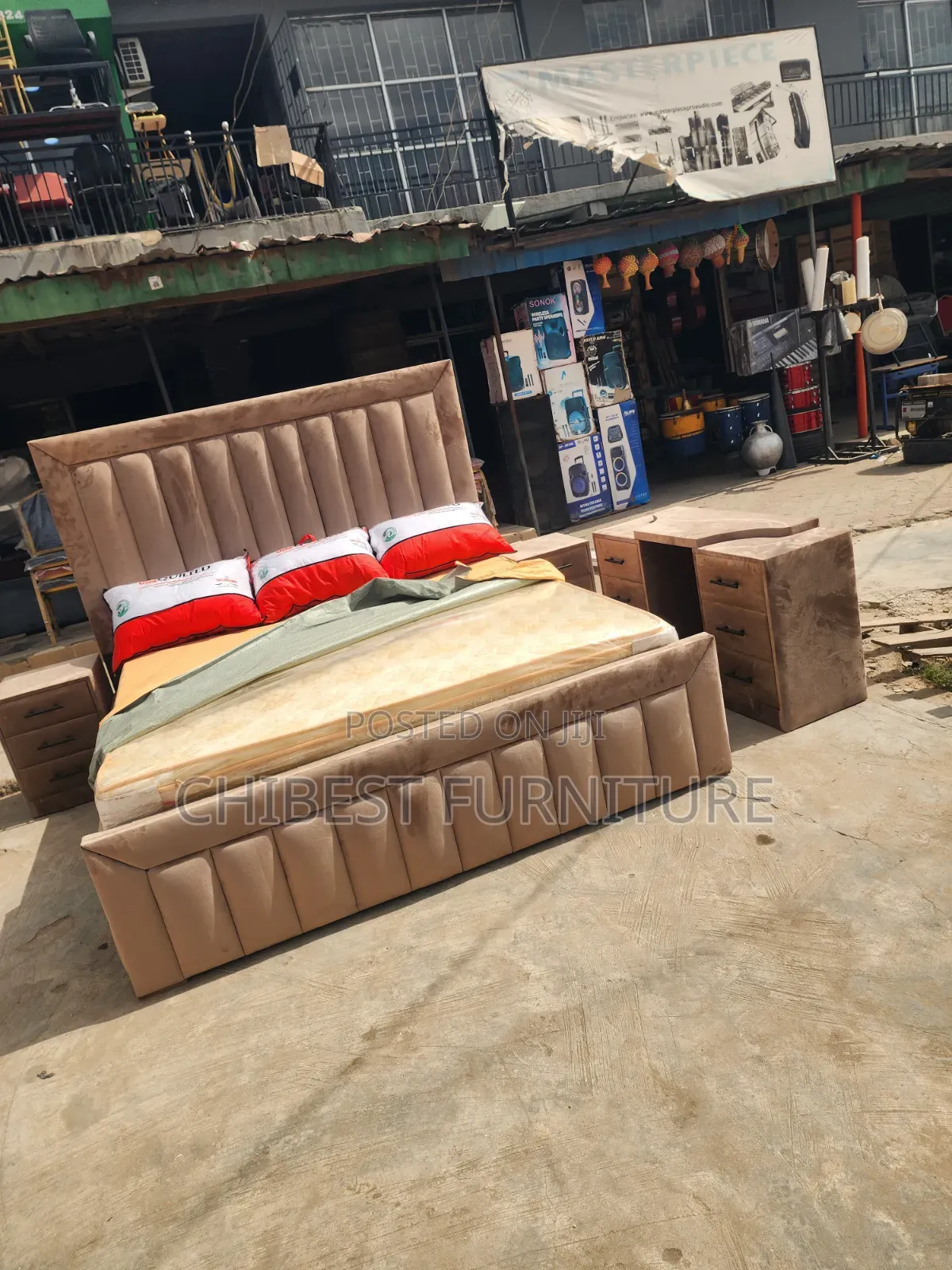 Dark Cream Coloured 6by6 Luxury Bed Set.